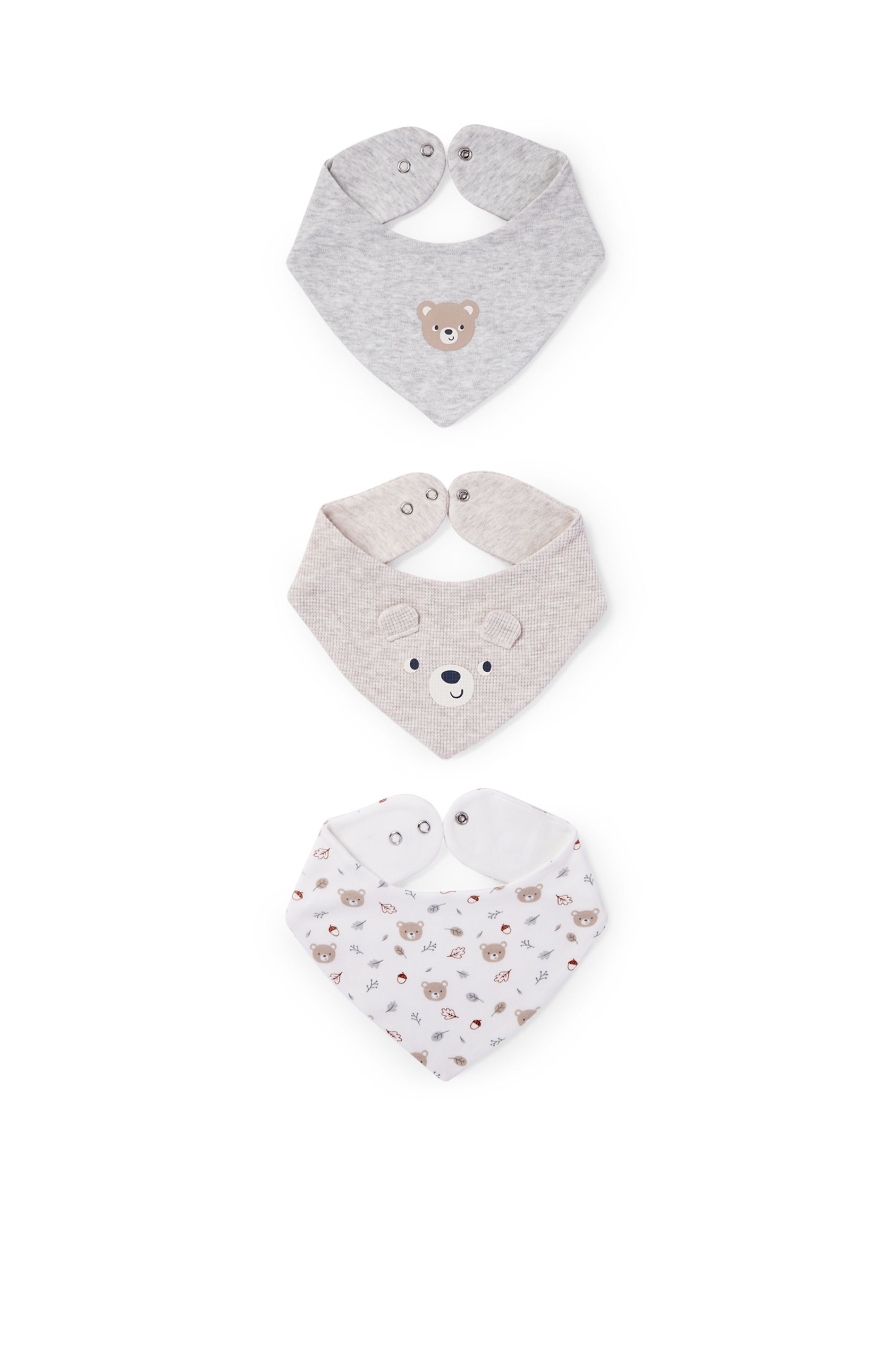 Multipack of 3 - baby triangular scarf