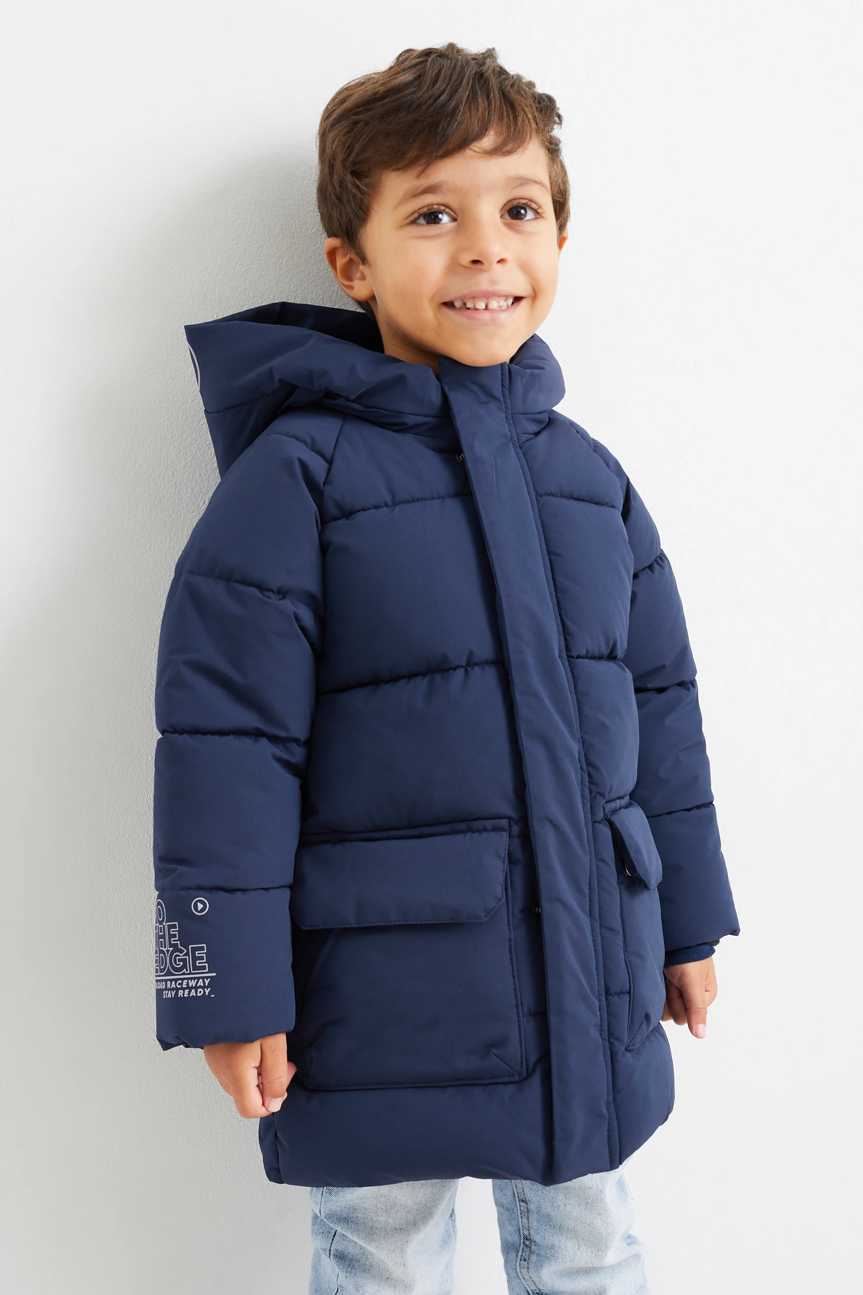 Quilted jacket with hood