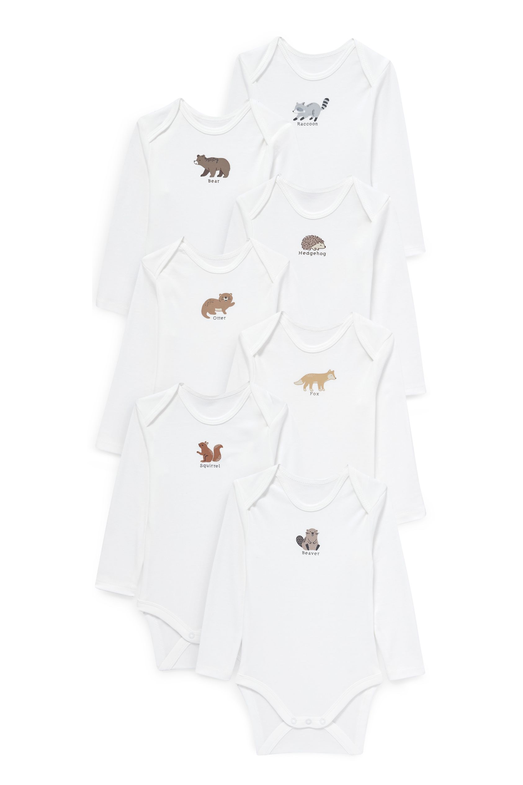 Multipack of 7 - baby bodysuit