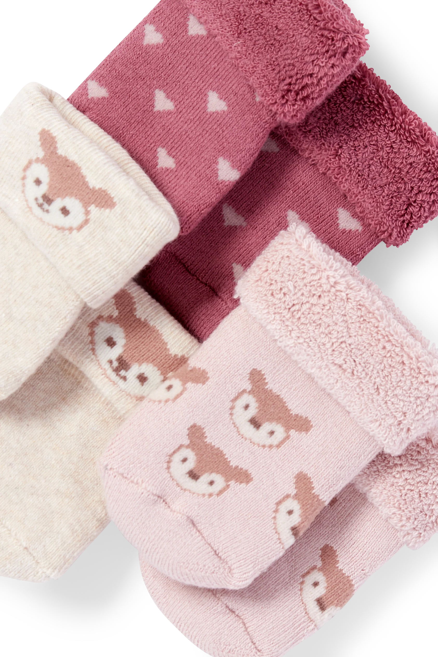 Multipack of 3 - fox - newborn socks with motif