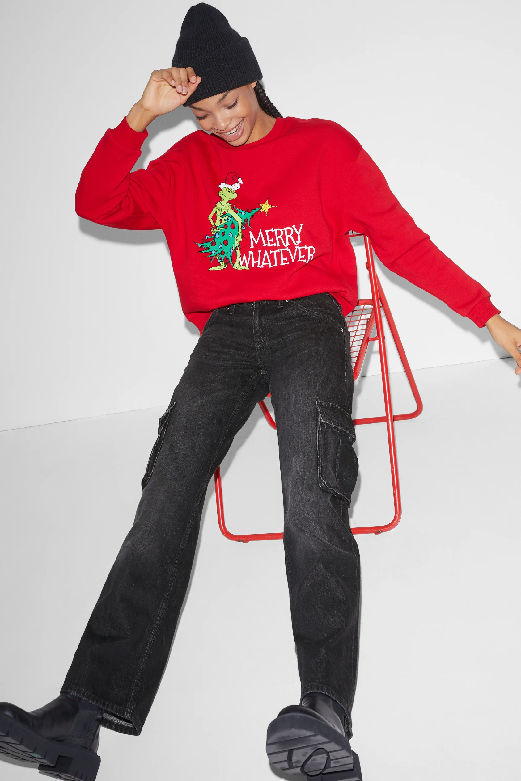 CLOCKHOUSE - wide leg jeans - low waist