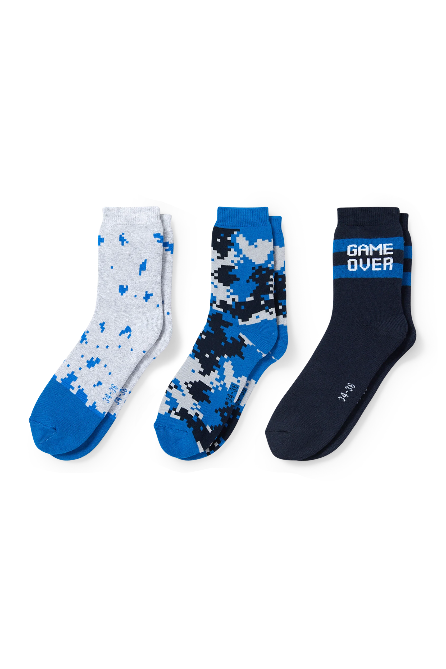 Multipack 3er - gaming and pixels - socks with motif