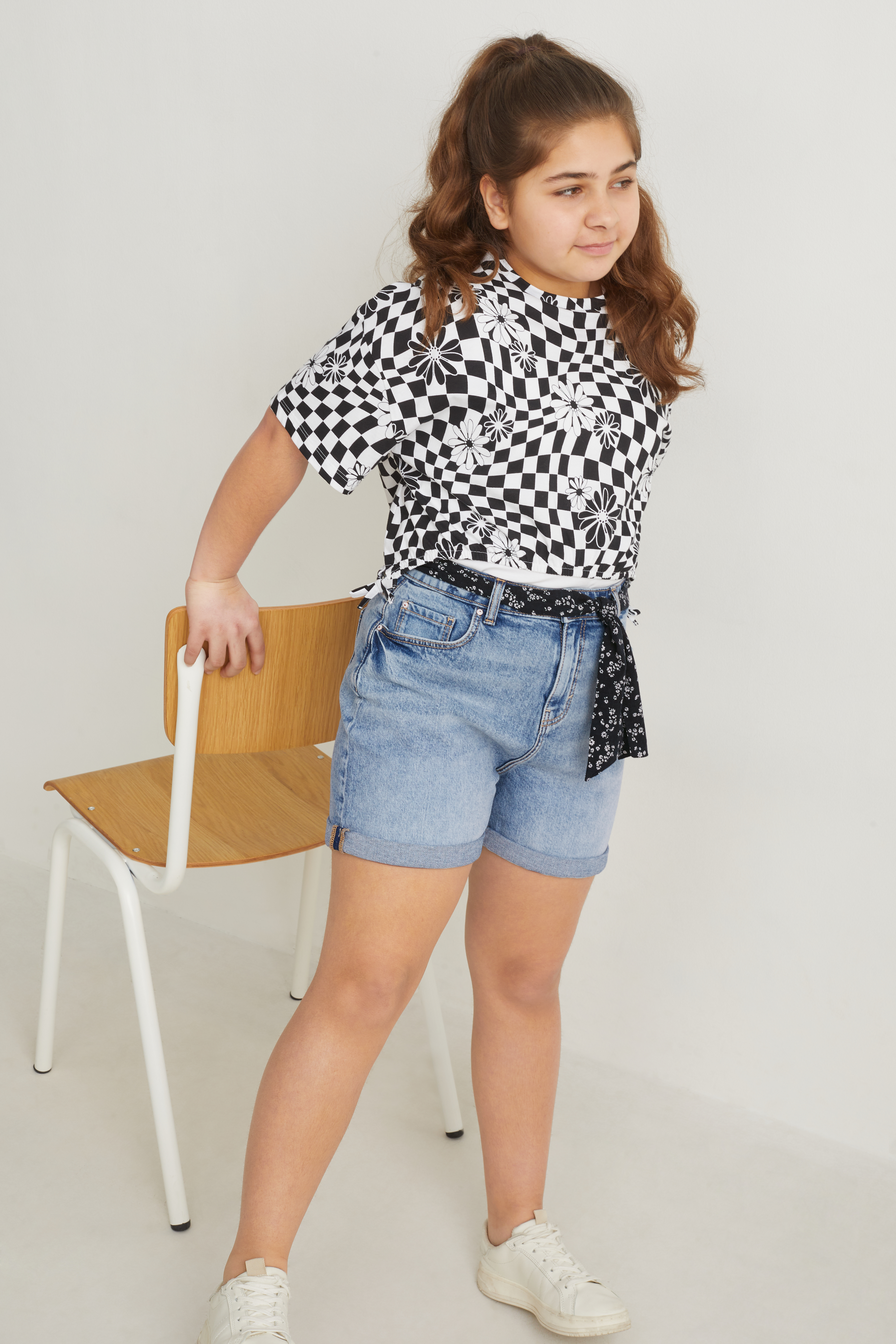 Extended sizes - multipack of 2 - denim shorts with belt