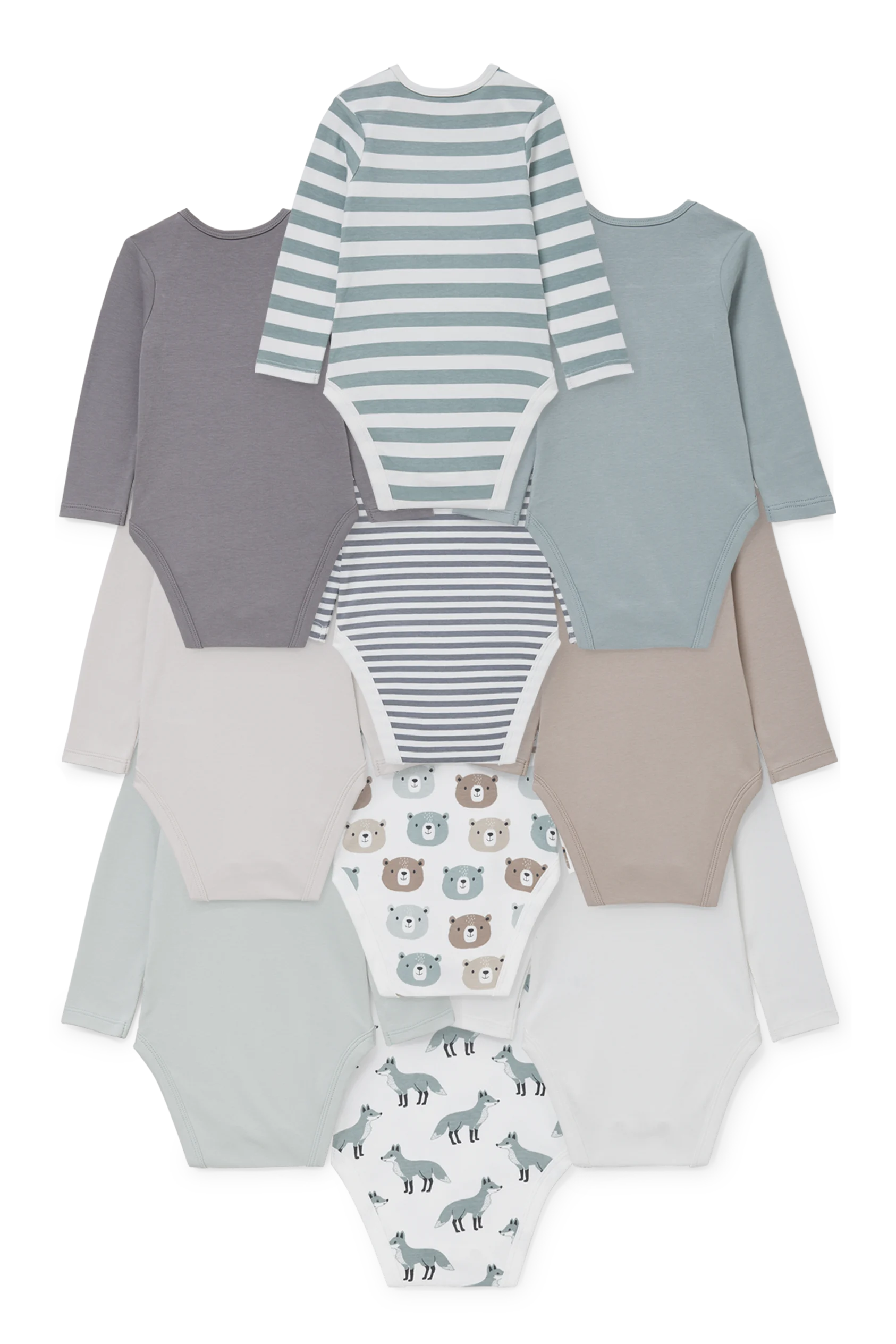 Multipack of 10 - baby bodysuit