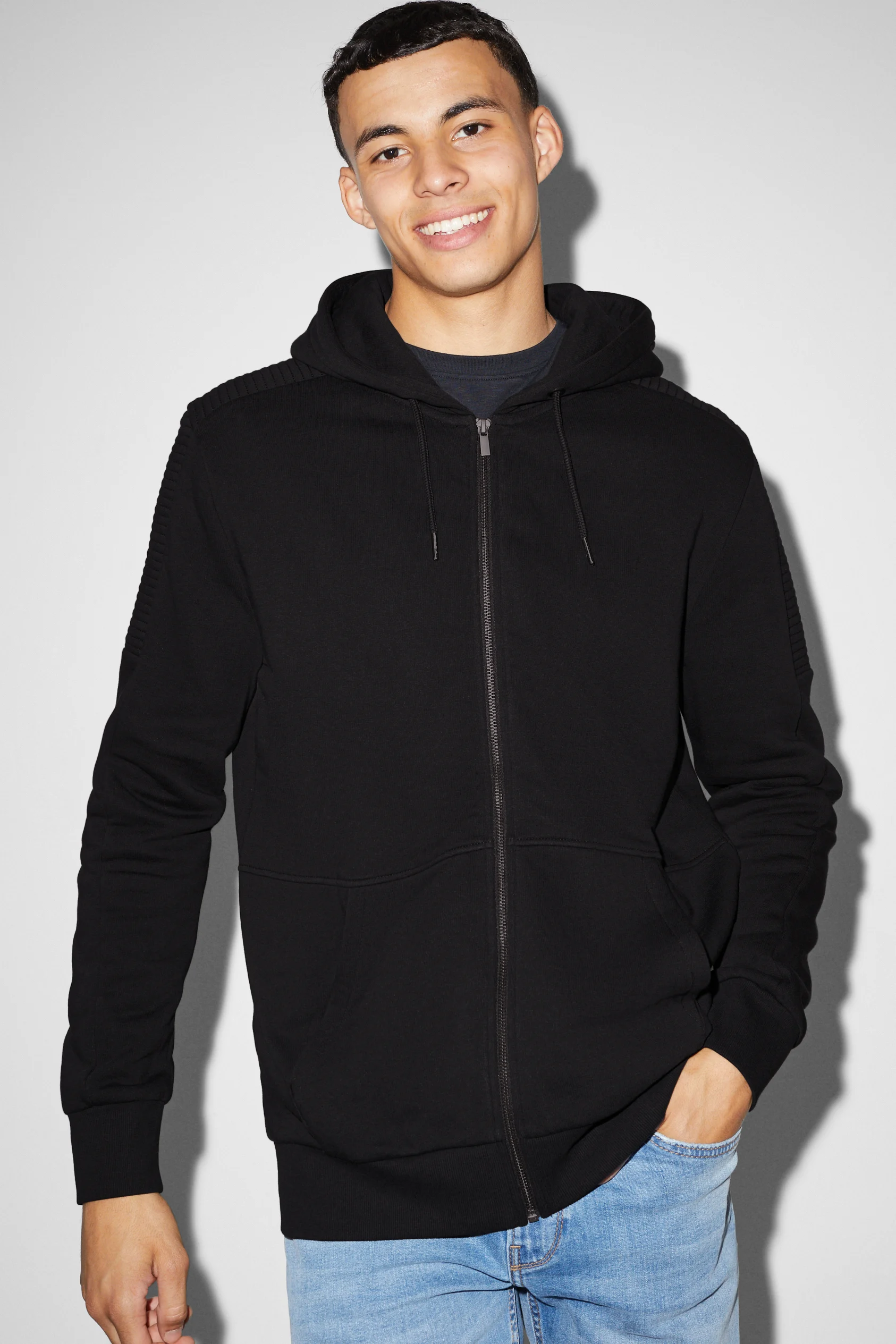 Zip-through hoodie