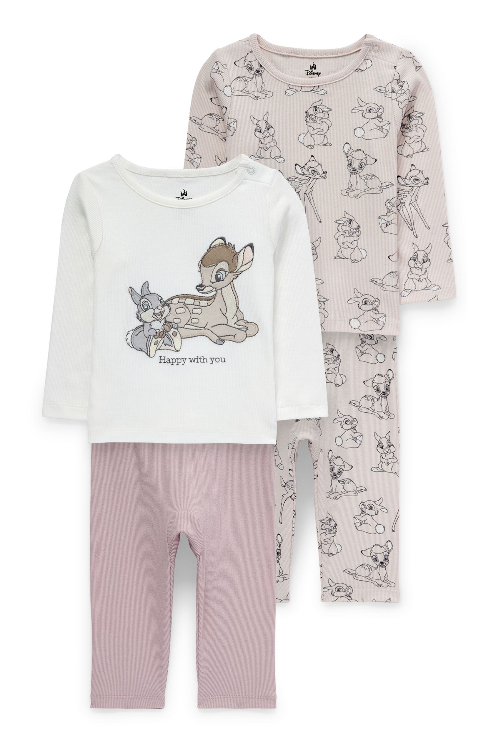 Multipack of 2 - Bambi - baby pyjamas - 4 piece