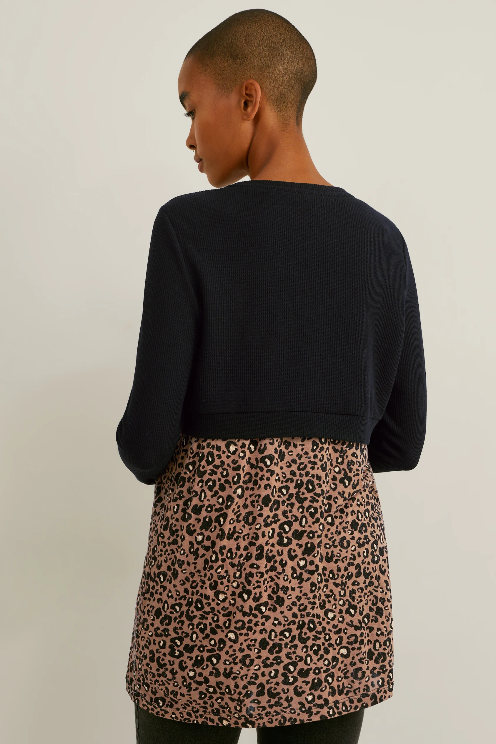 Nursing long sleeve top - 2-in-1 look