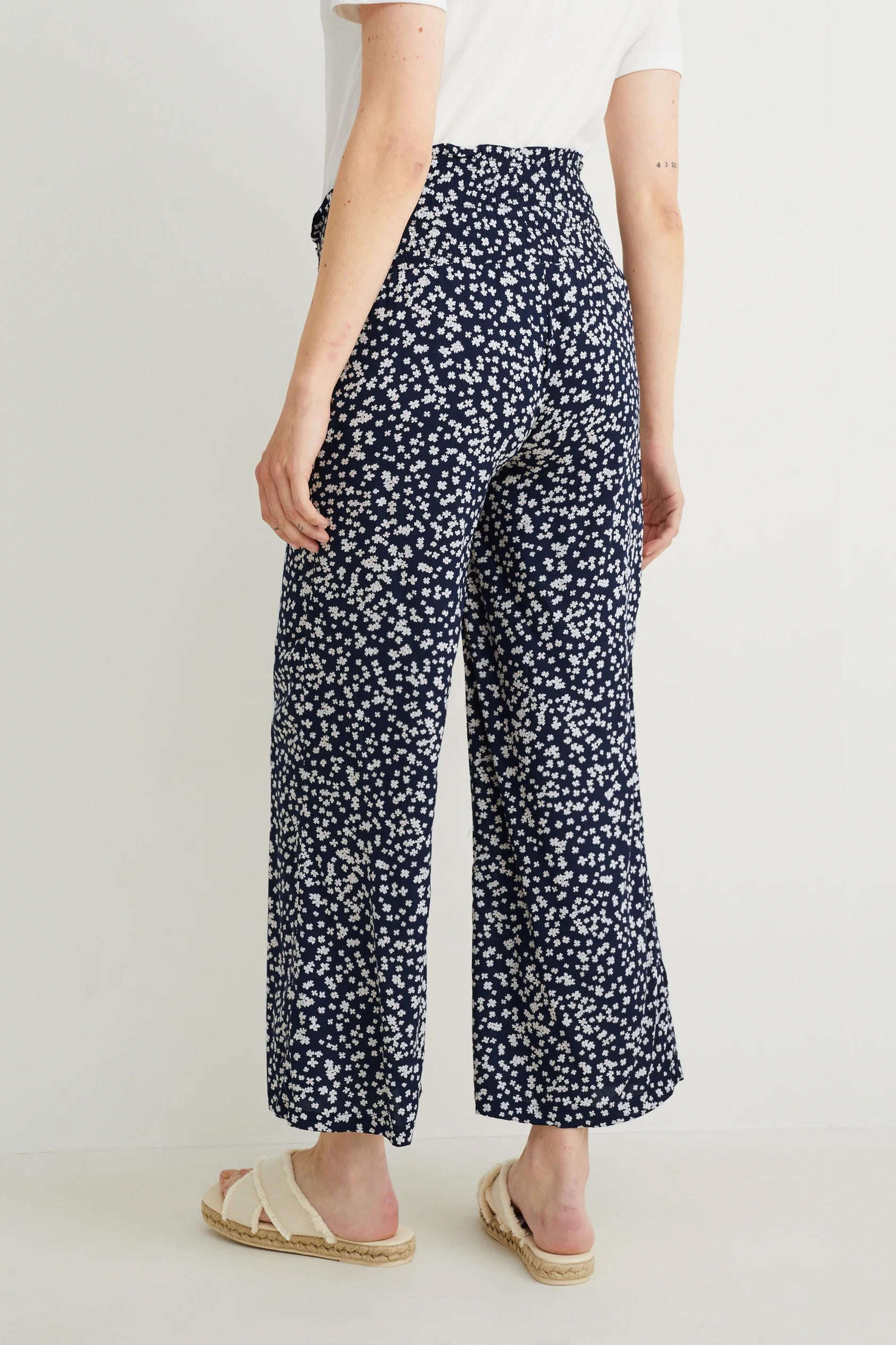 Maternity trousers - palazzo - floral