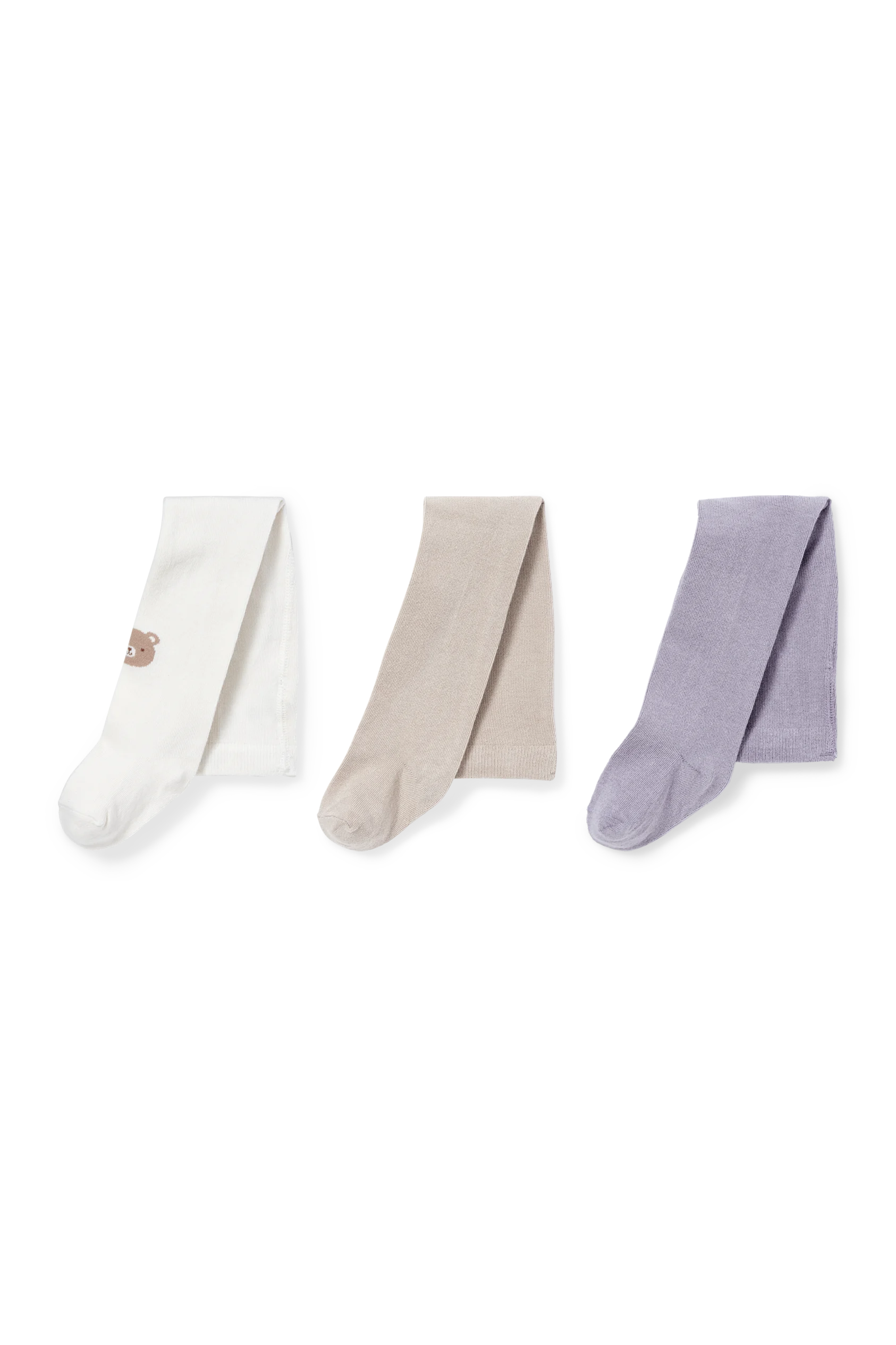 Multipack of 3 - teddy bear - baby tights