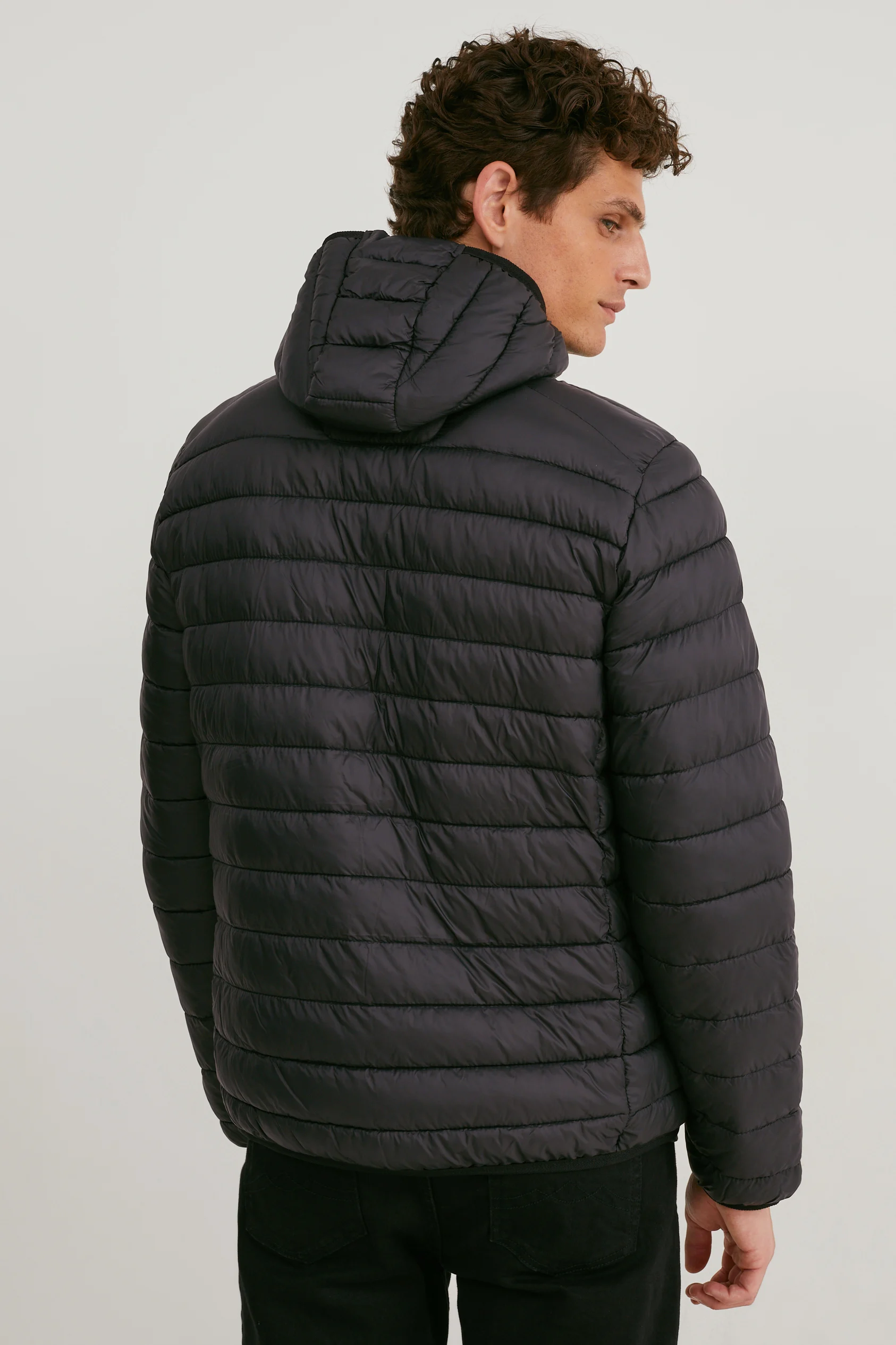 Quilted jacket with hood