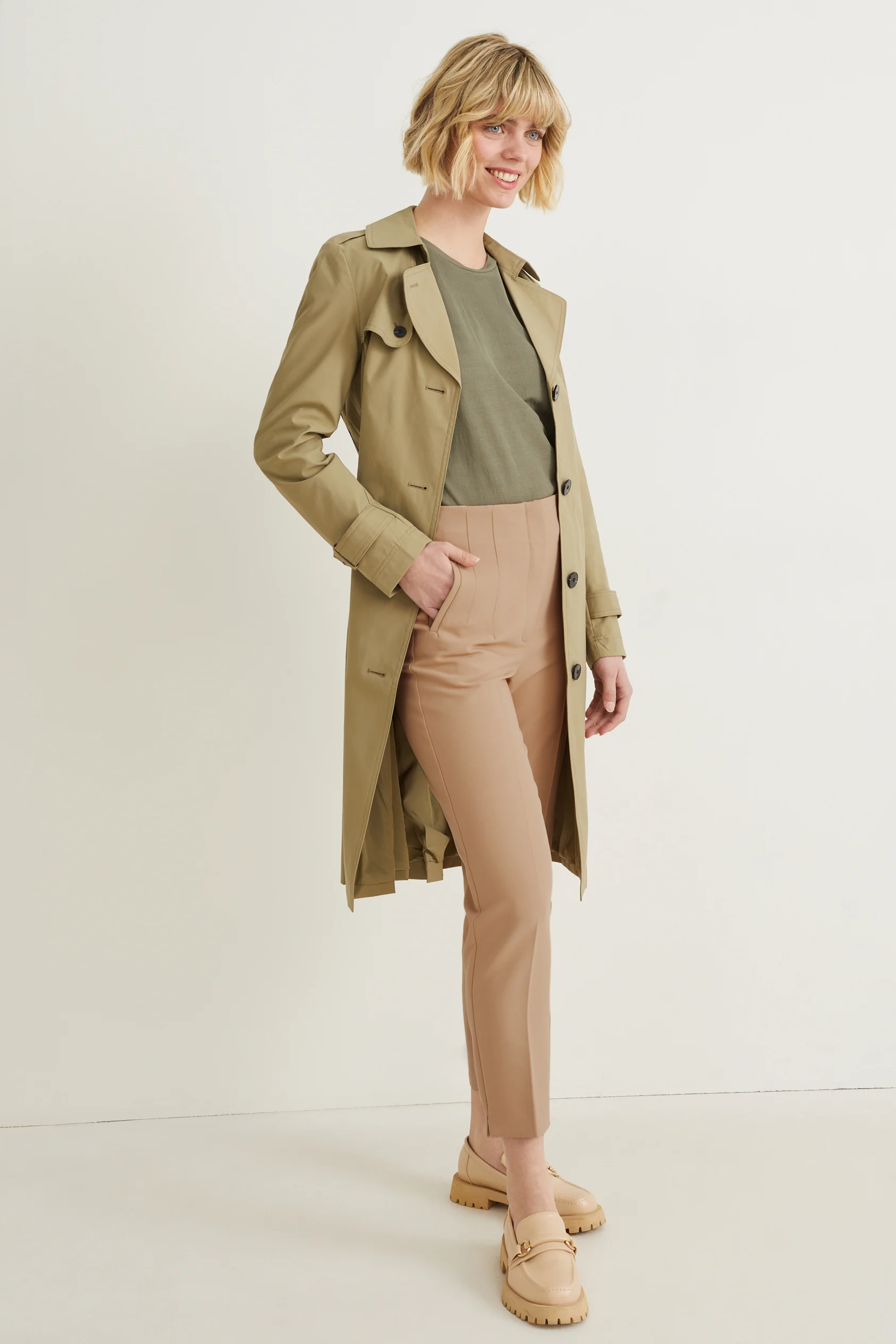 Cloth trousers - high waist - regular fit