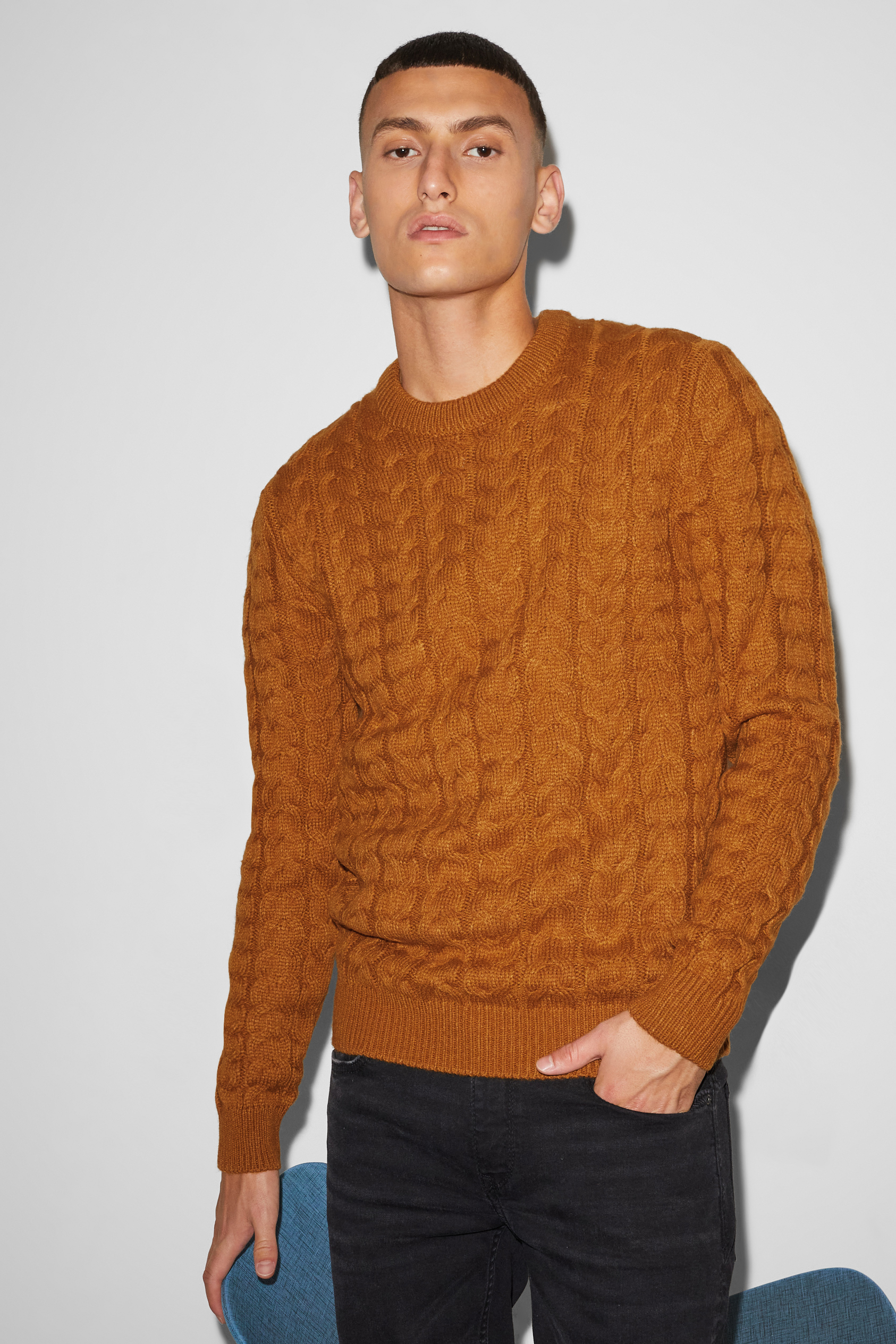 CLOCKHOUSE - jumper - cable knit pattern