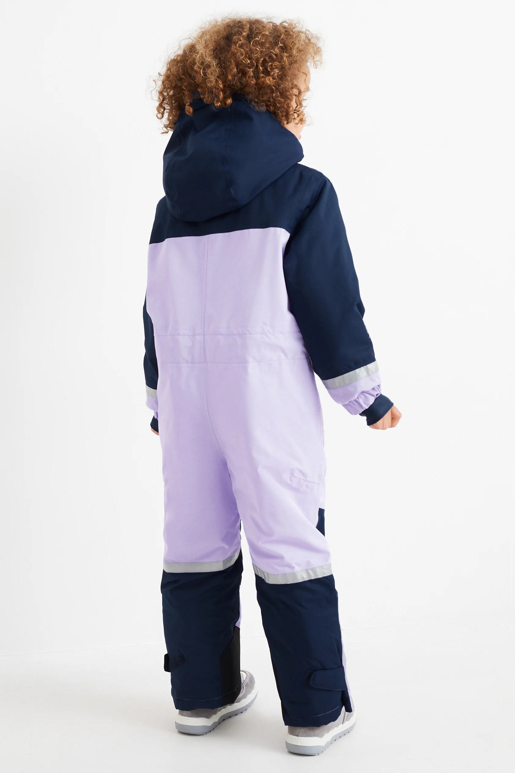 Ski suit with hood