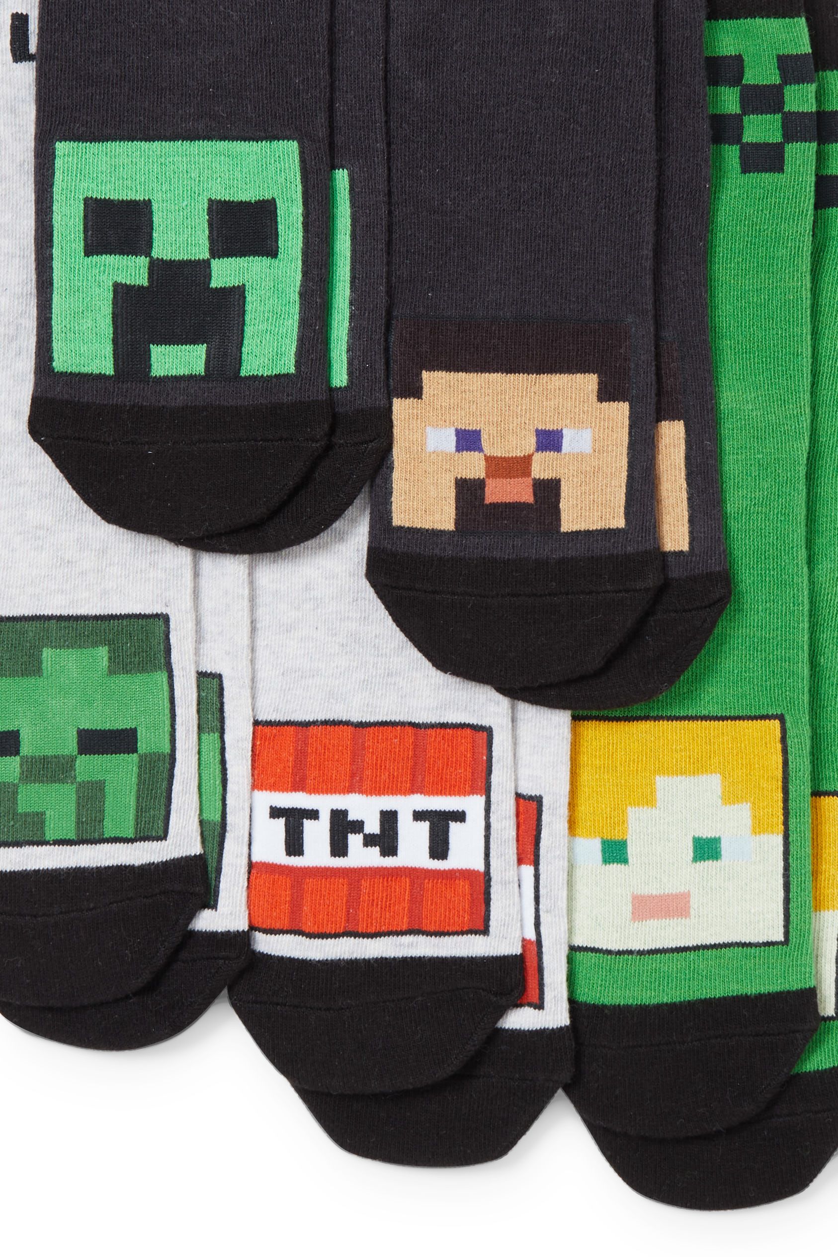Multipack of 5 - Minecraft - socks with motif