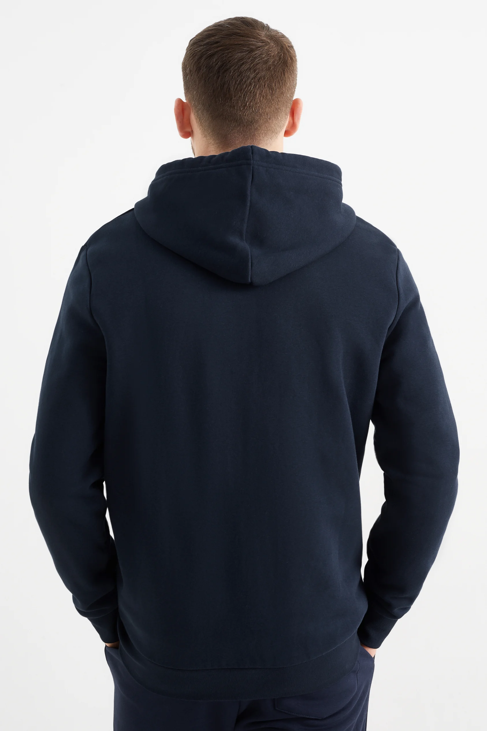 Zip-through sweatshirt with hood