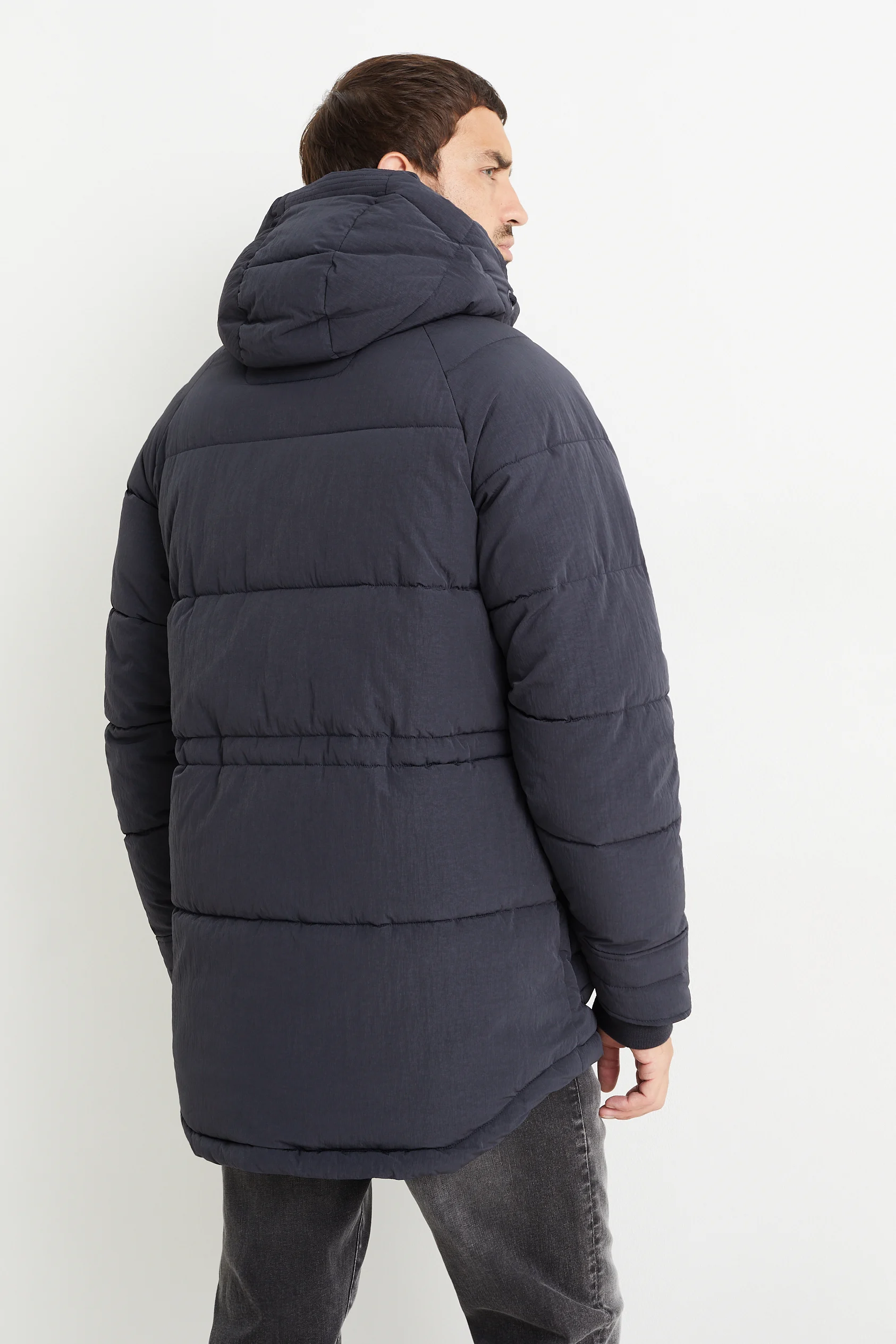 Quilted jacket with hood
