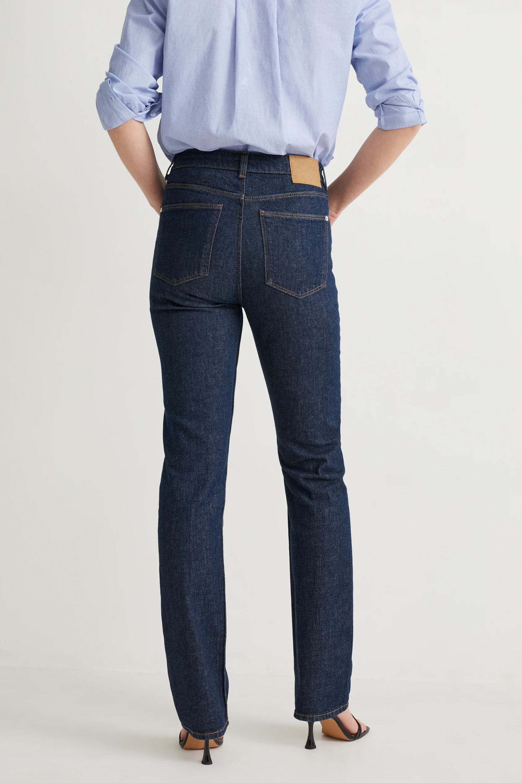 Straight jeans - high waist - LYCRA?