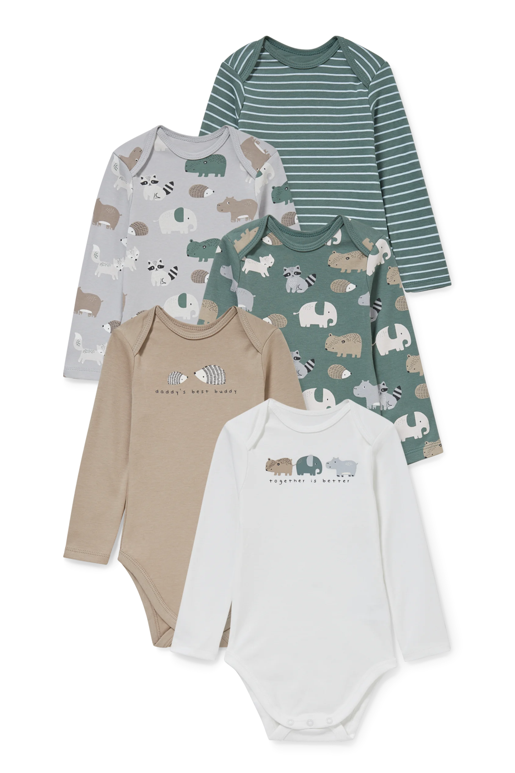 Multipack of 5 - baby bodysuit