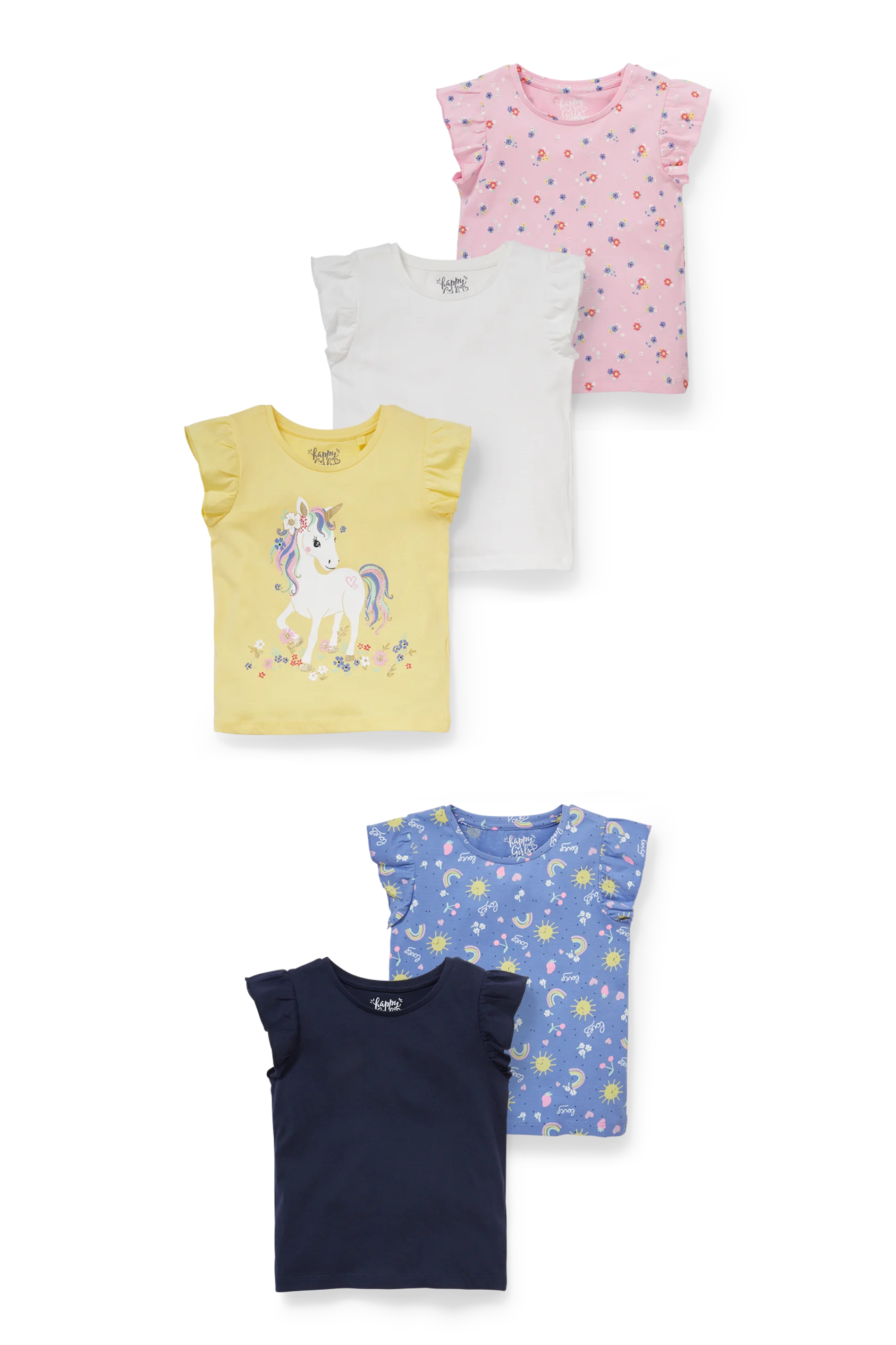 Multipack of 5 - short sleeve T-shirt
