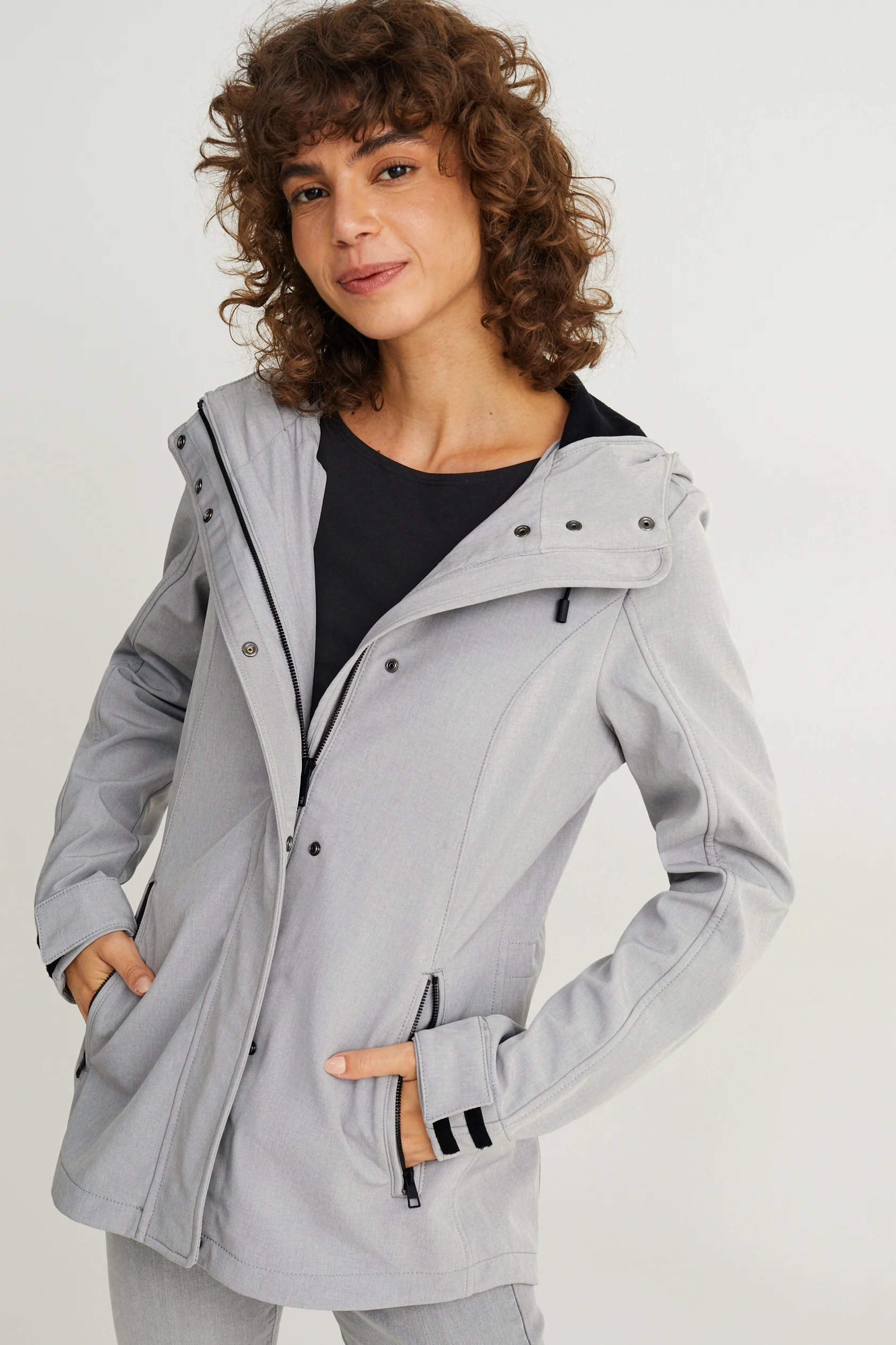 Softshell jacket with hood - 4 Way Stretch