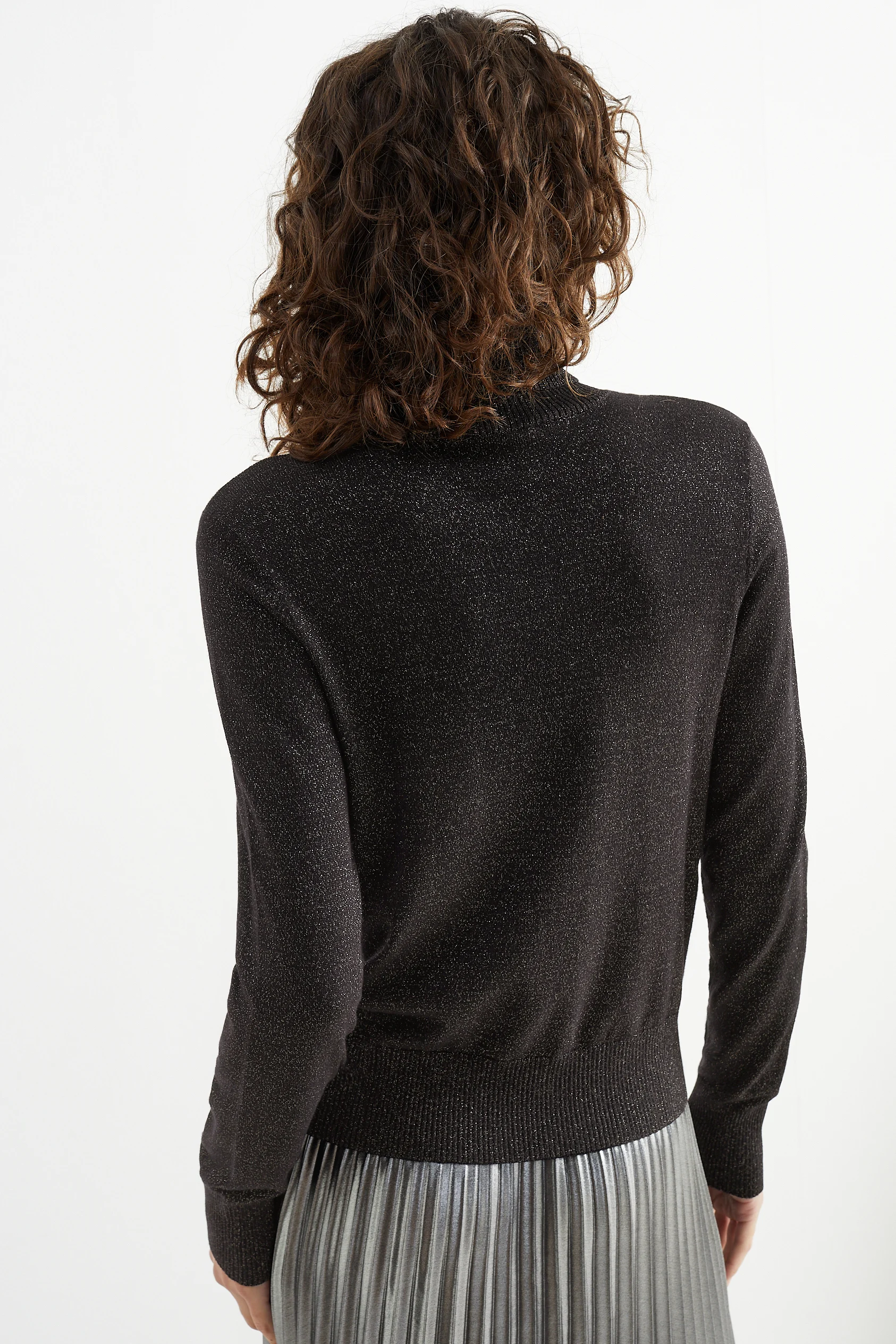 Polo neck jumper - shiny