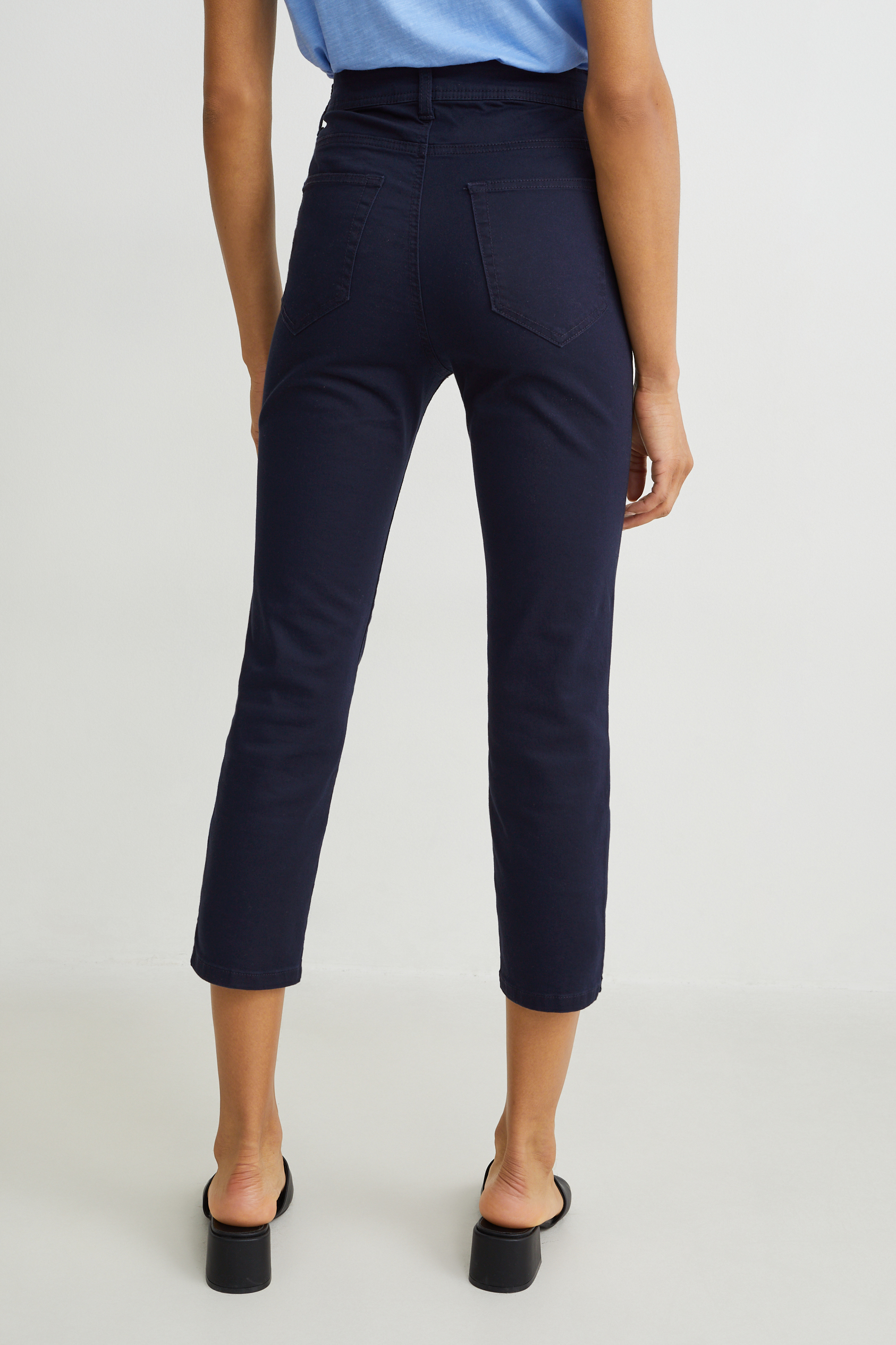 Cloth trousers - mid-rise waist - skinny fit
