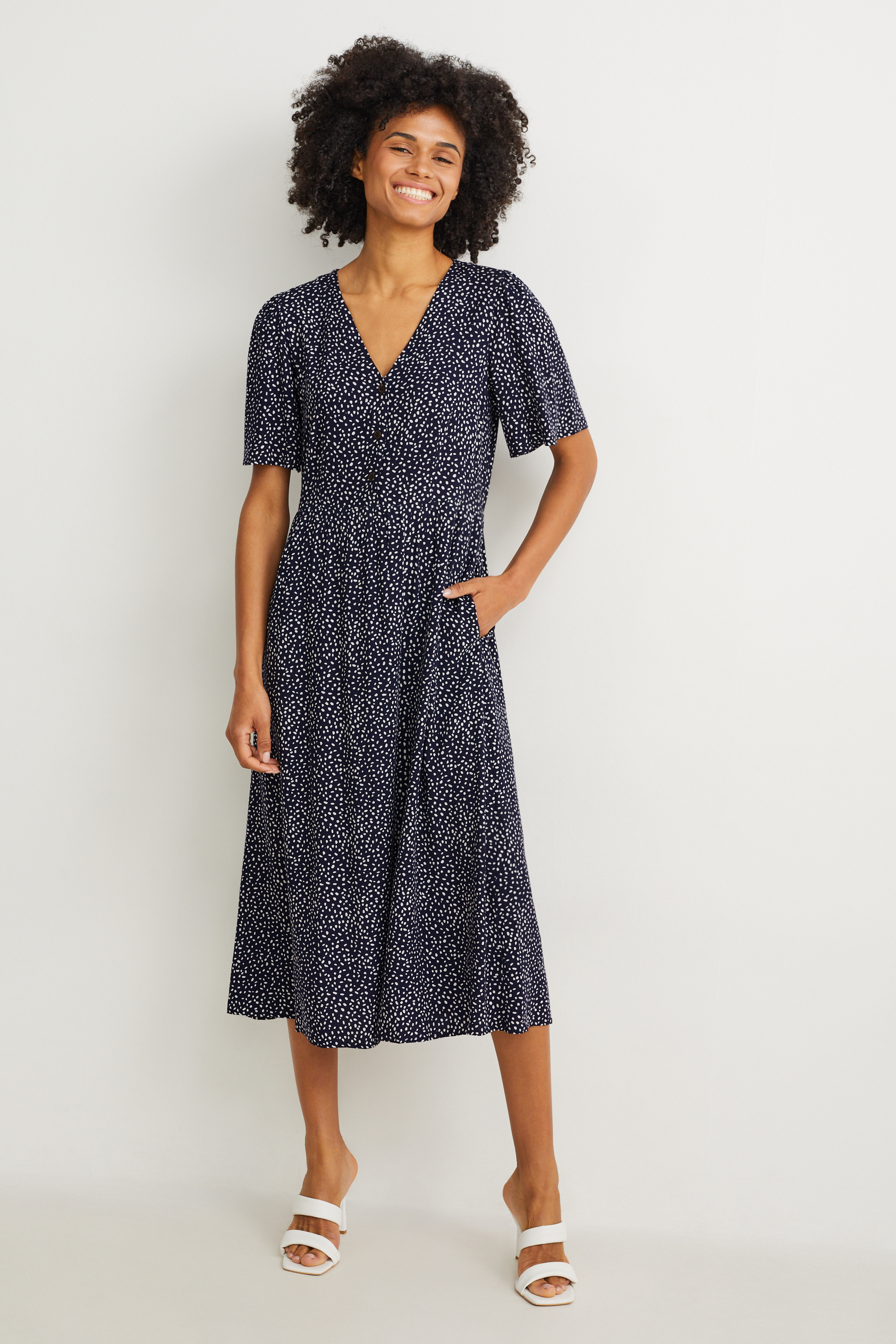 Empire dress - polka dot
