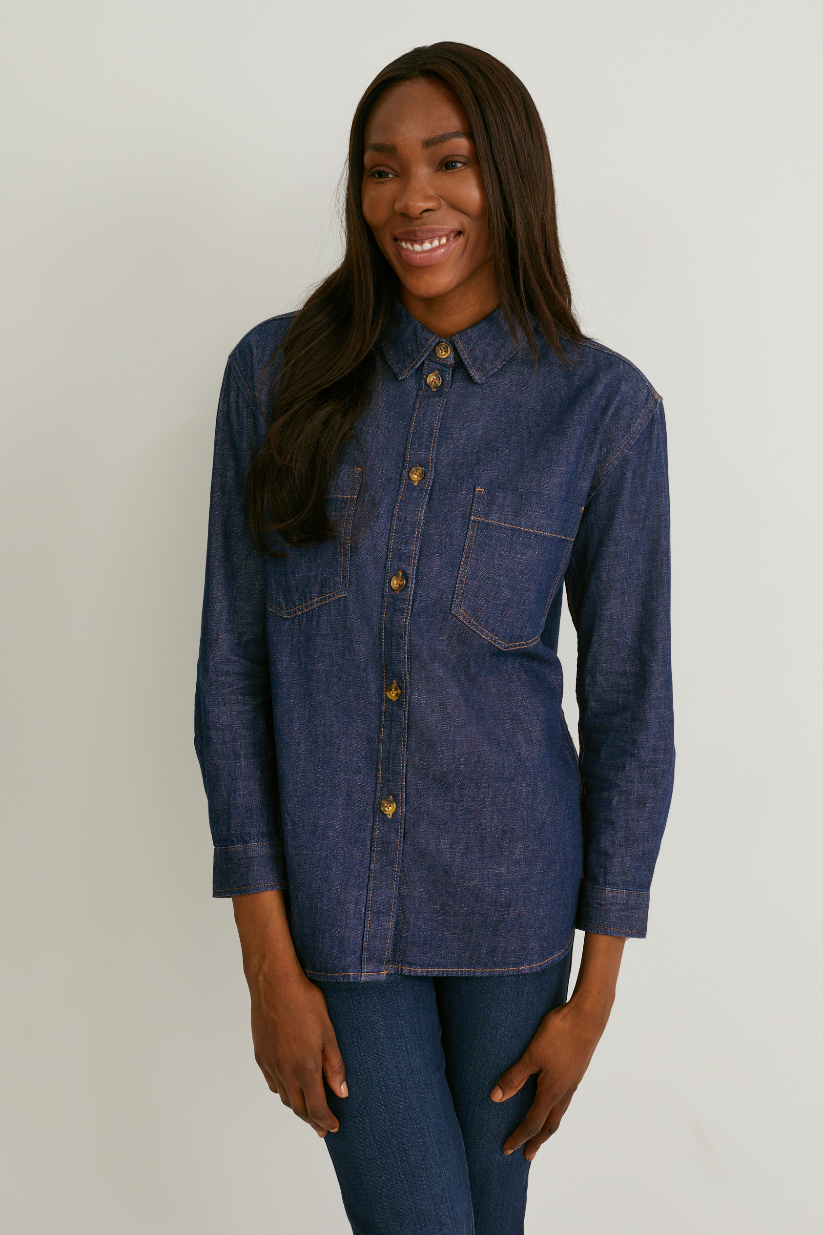 Denim blouse