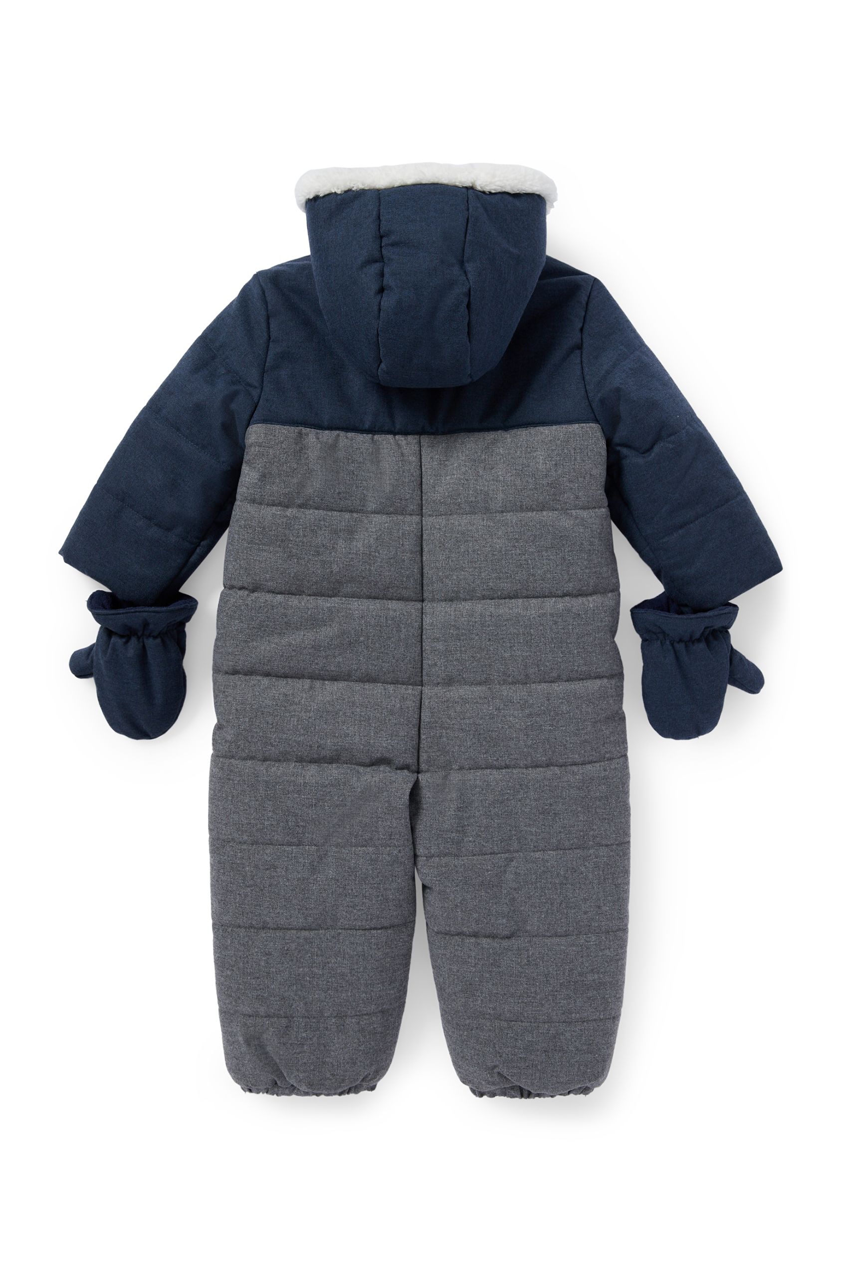 Baby snowsuit with hood