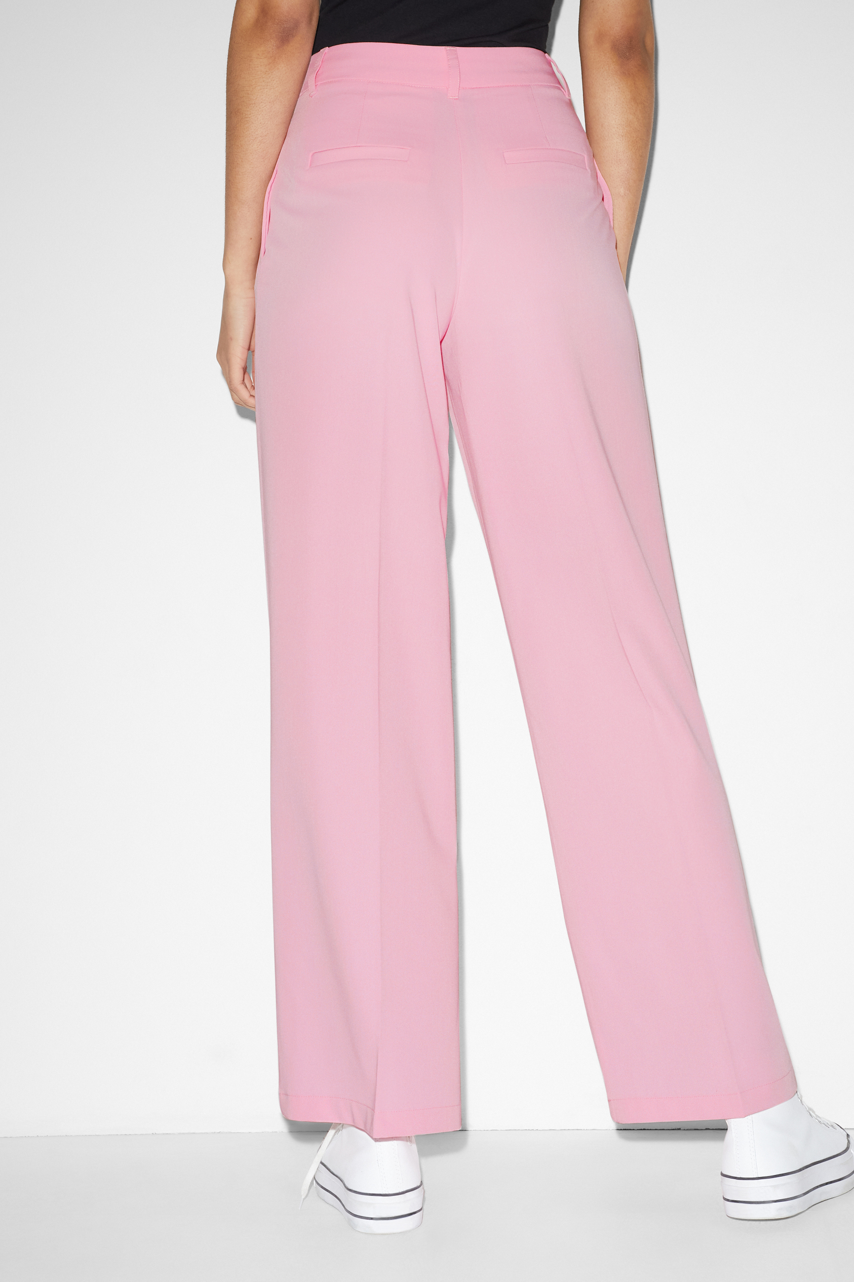 CLOCKHOUSE - cloth trousers - high waist - wide leg