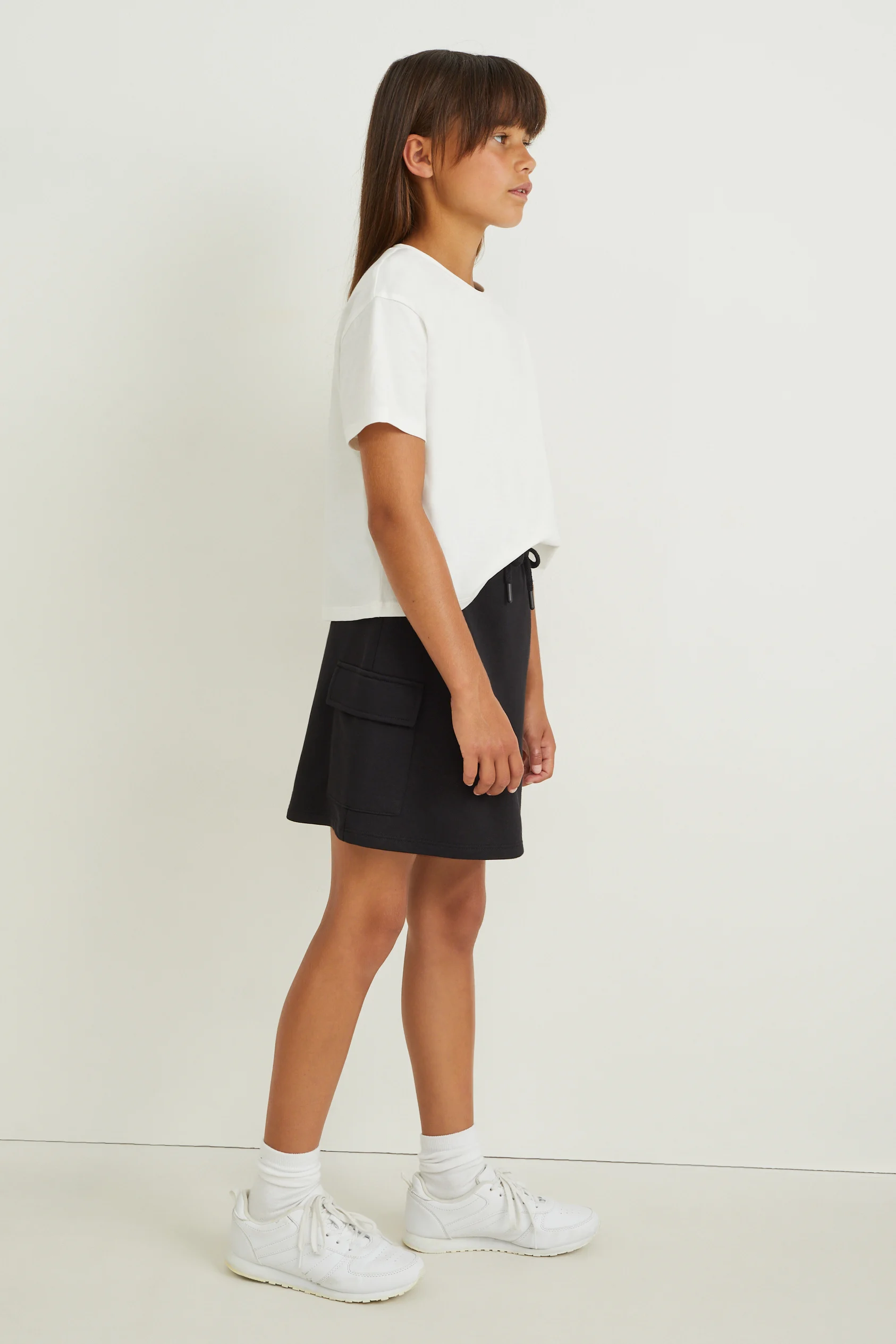 Sweat cargo skirt