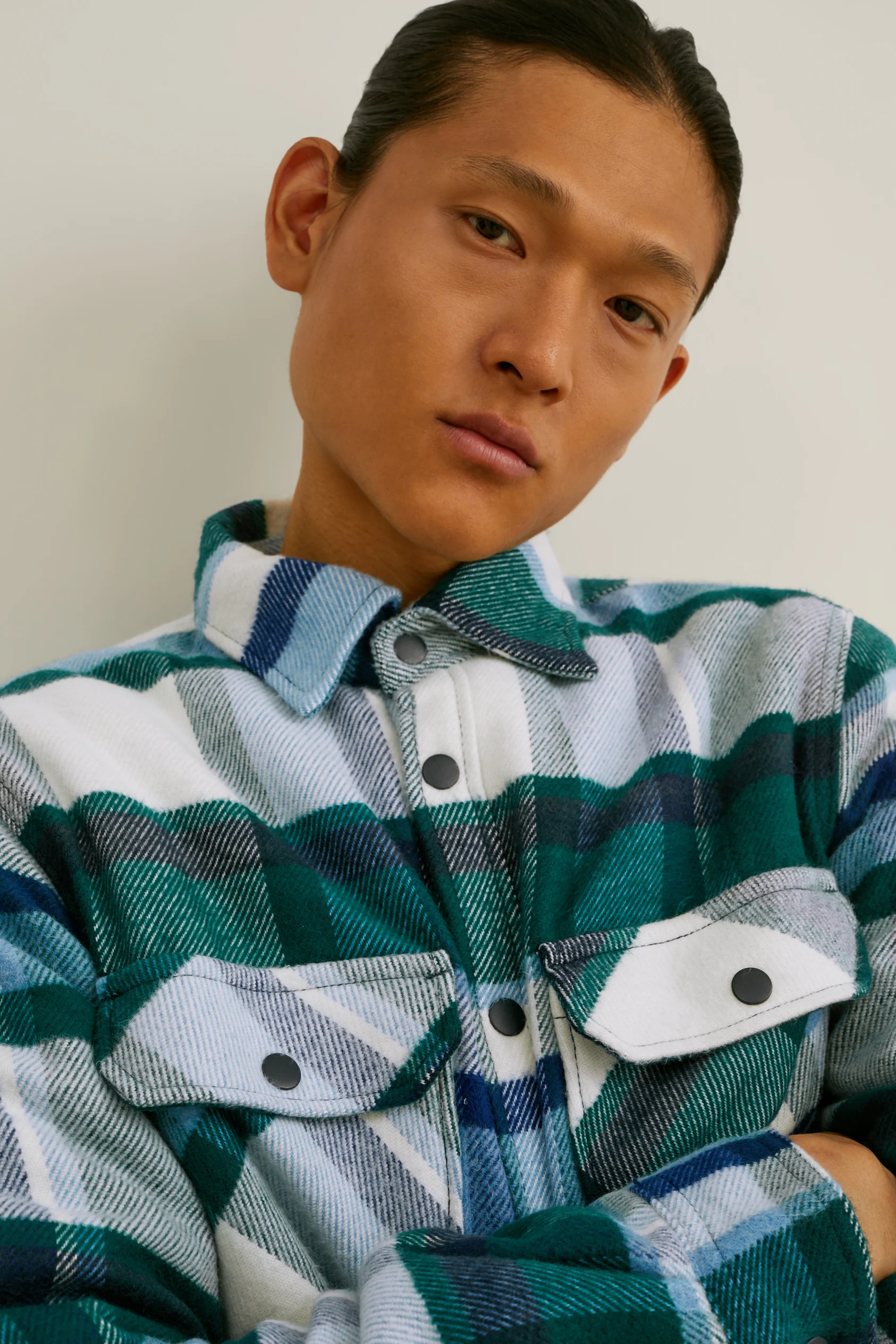 Shirt jacket - check