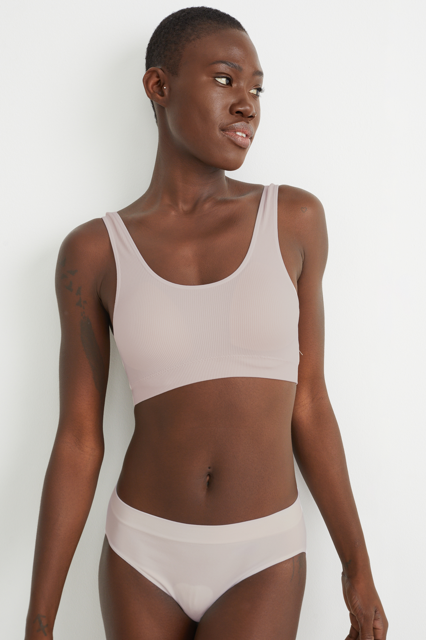 Crop top - padded - seamless