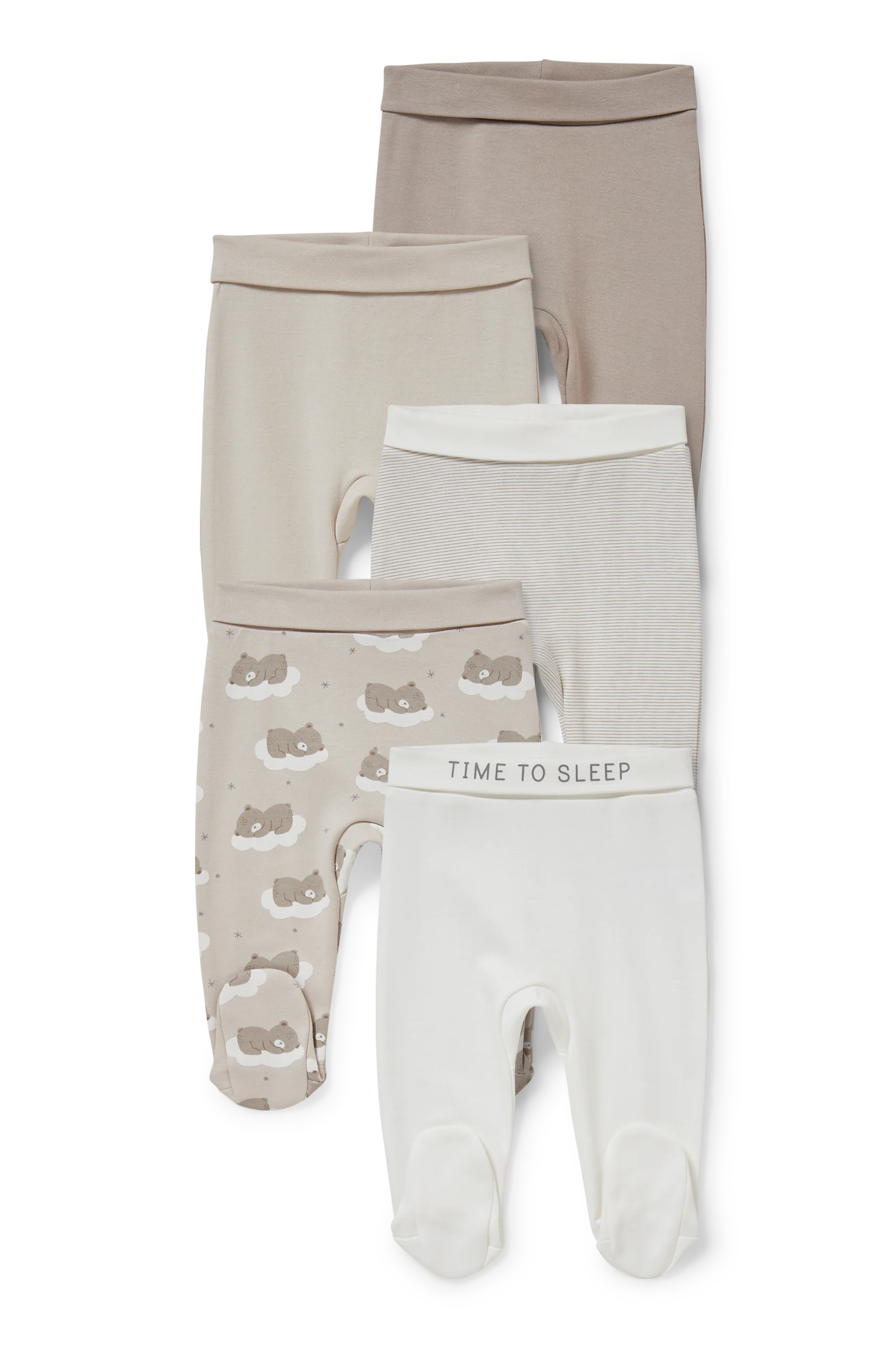 Multipack of 5 - baby pyjama bottoms