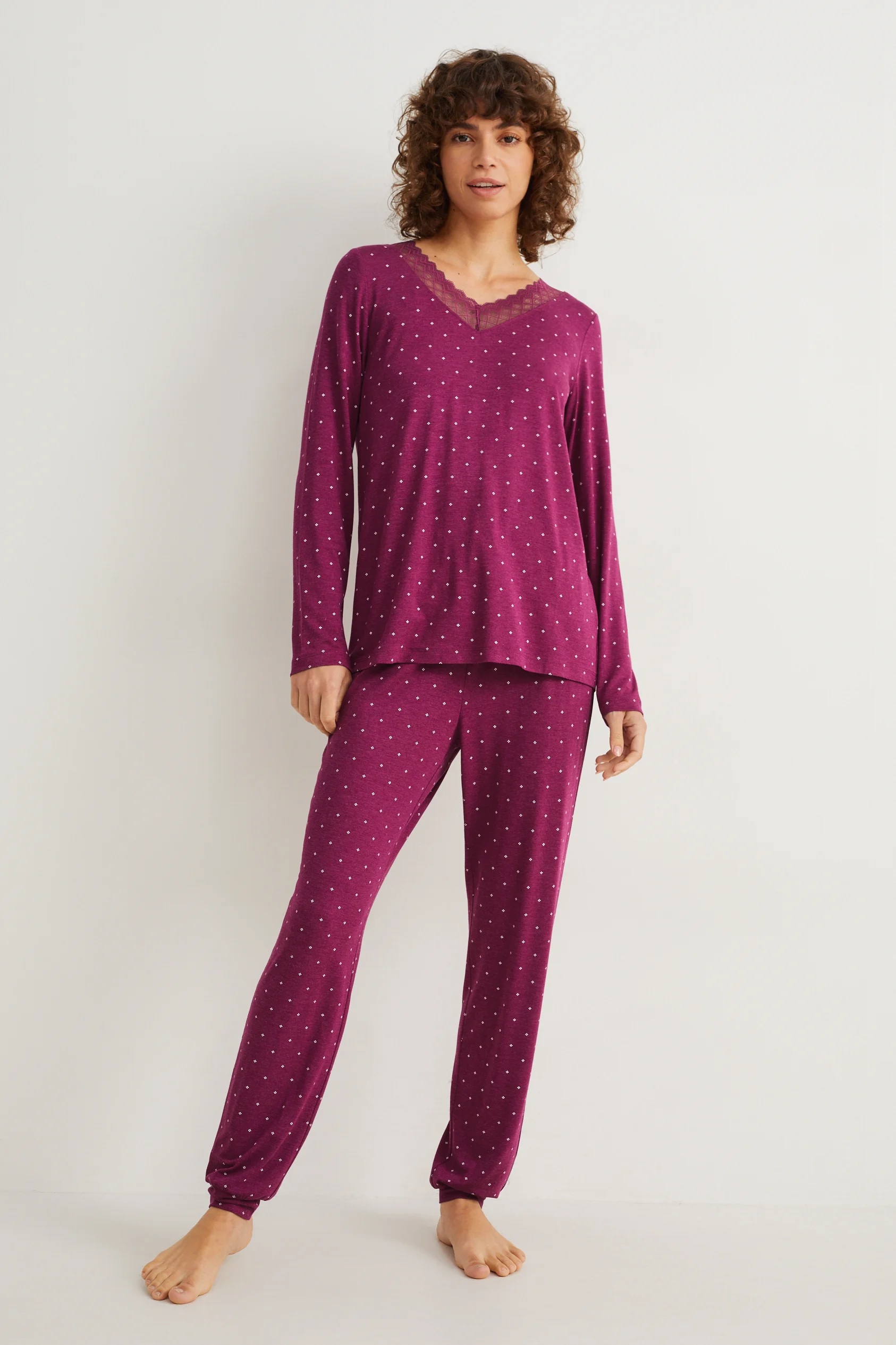 Viscose pyjamas - patterned
