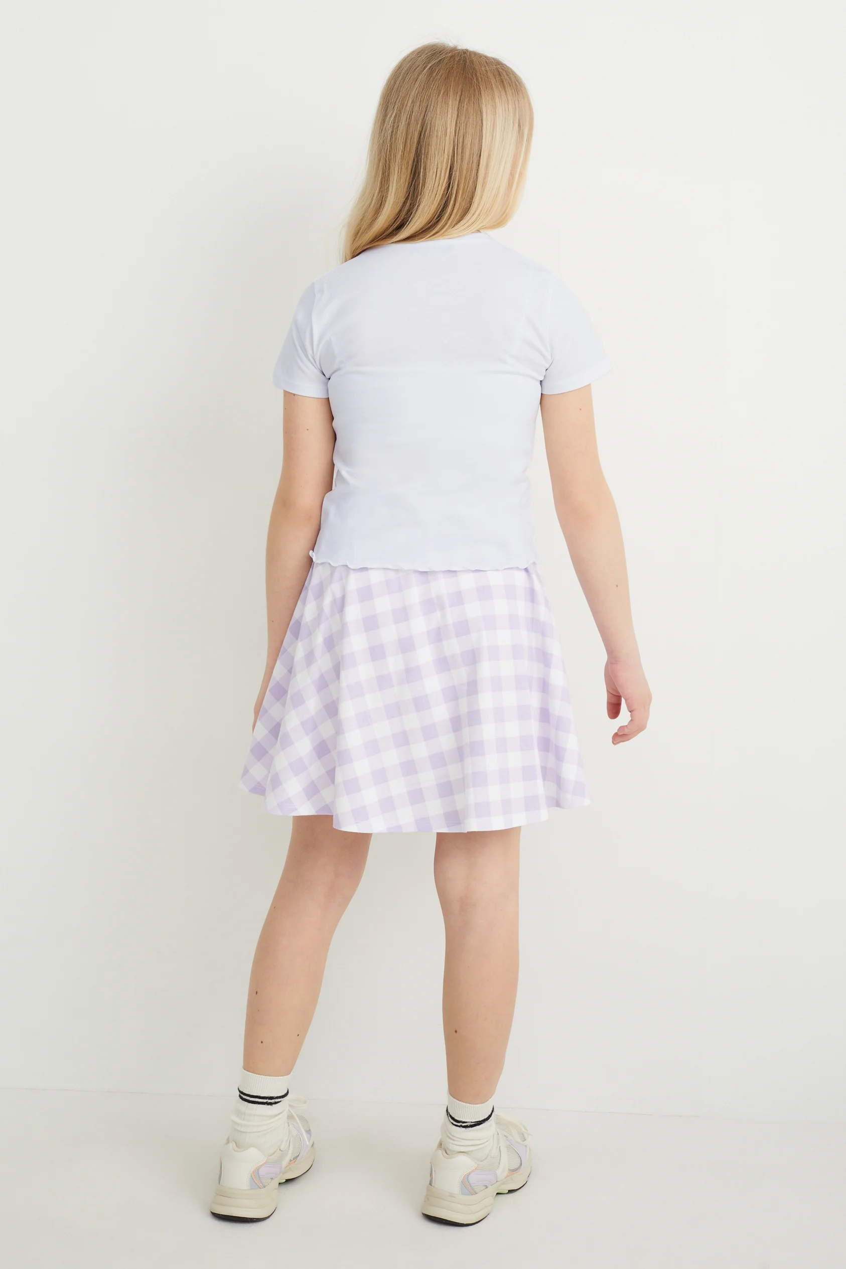 Set - short sleeve T-shirt and skirt - 2 piece