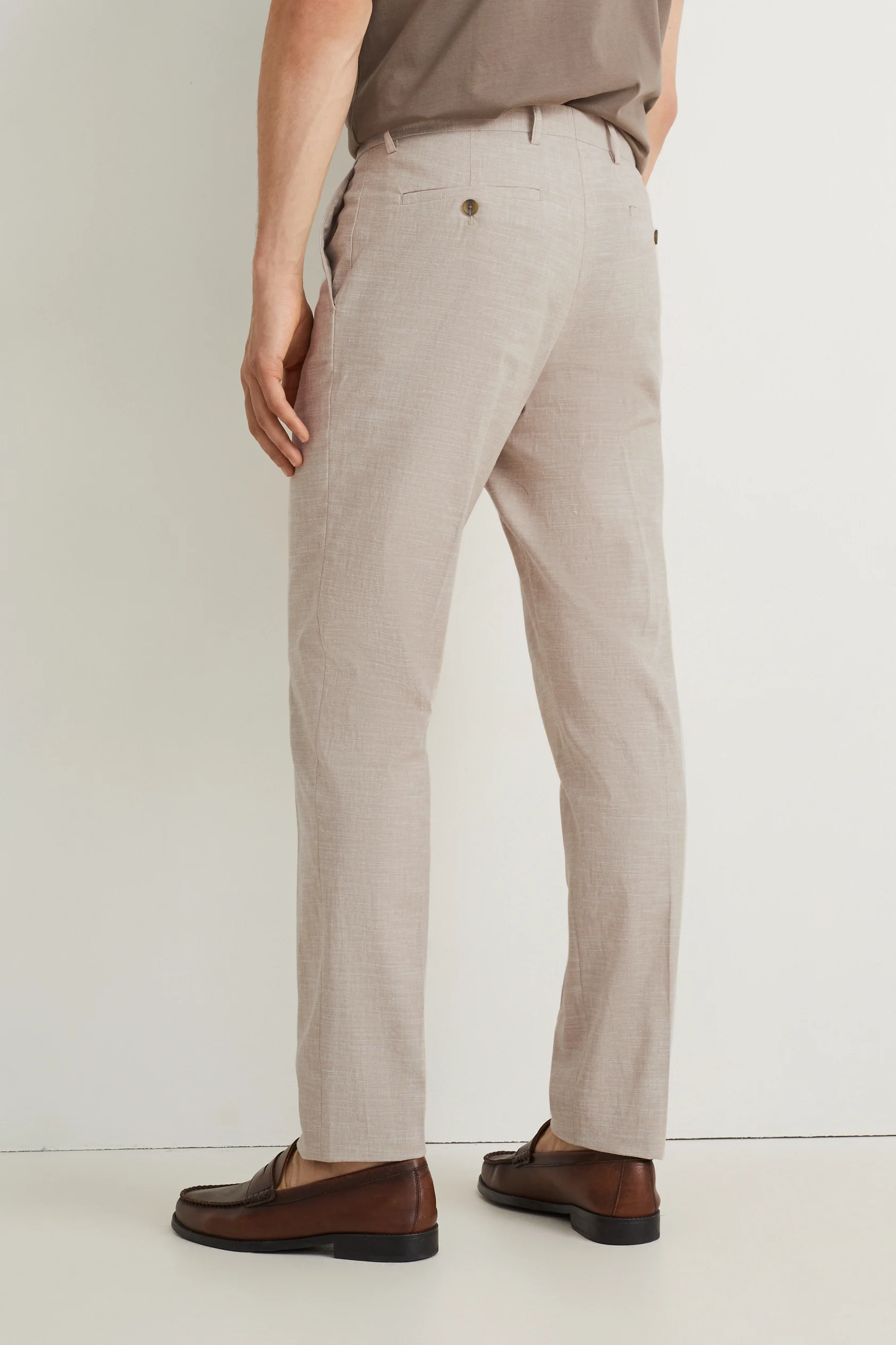 Mix-and-match suit trousers - regular fit - Flex - cotton-linen blend