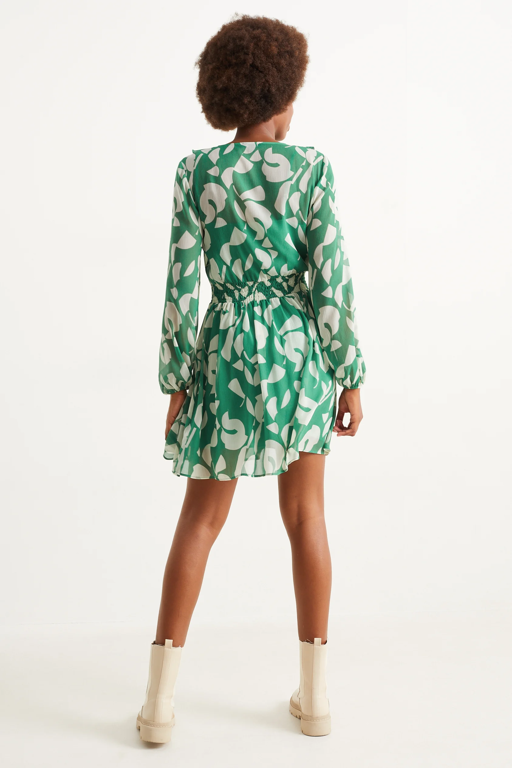 Chiffon dress - patterned