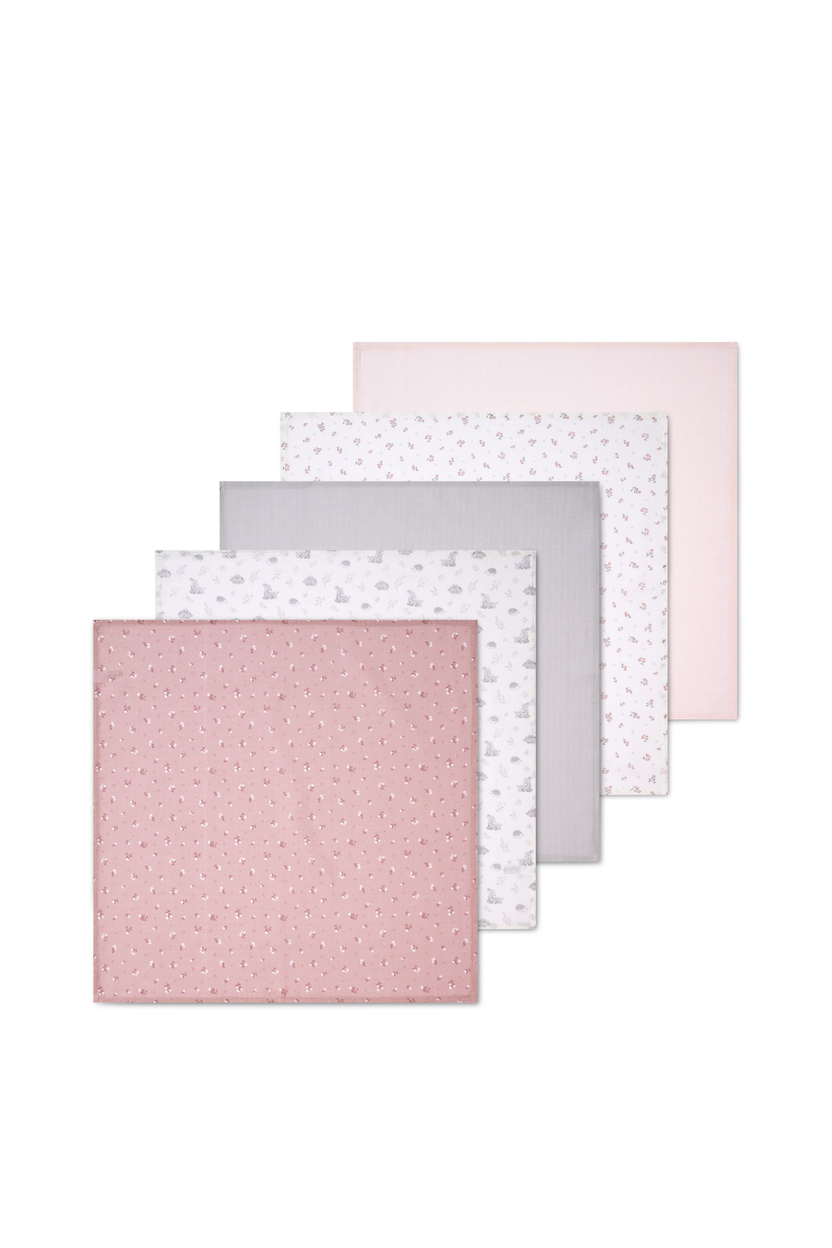 Multipack of 5 - baby muslin square