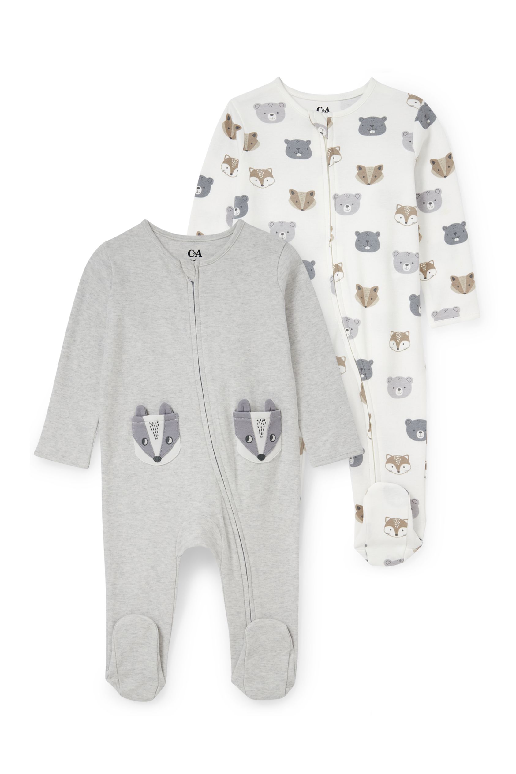 Multipack of 2 - baby sleepsuit