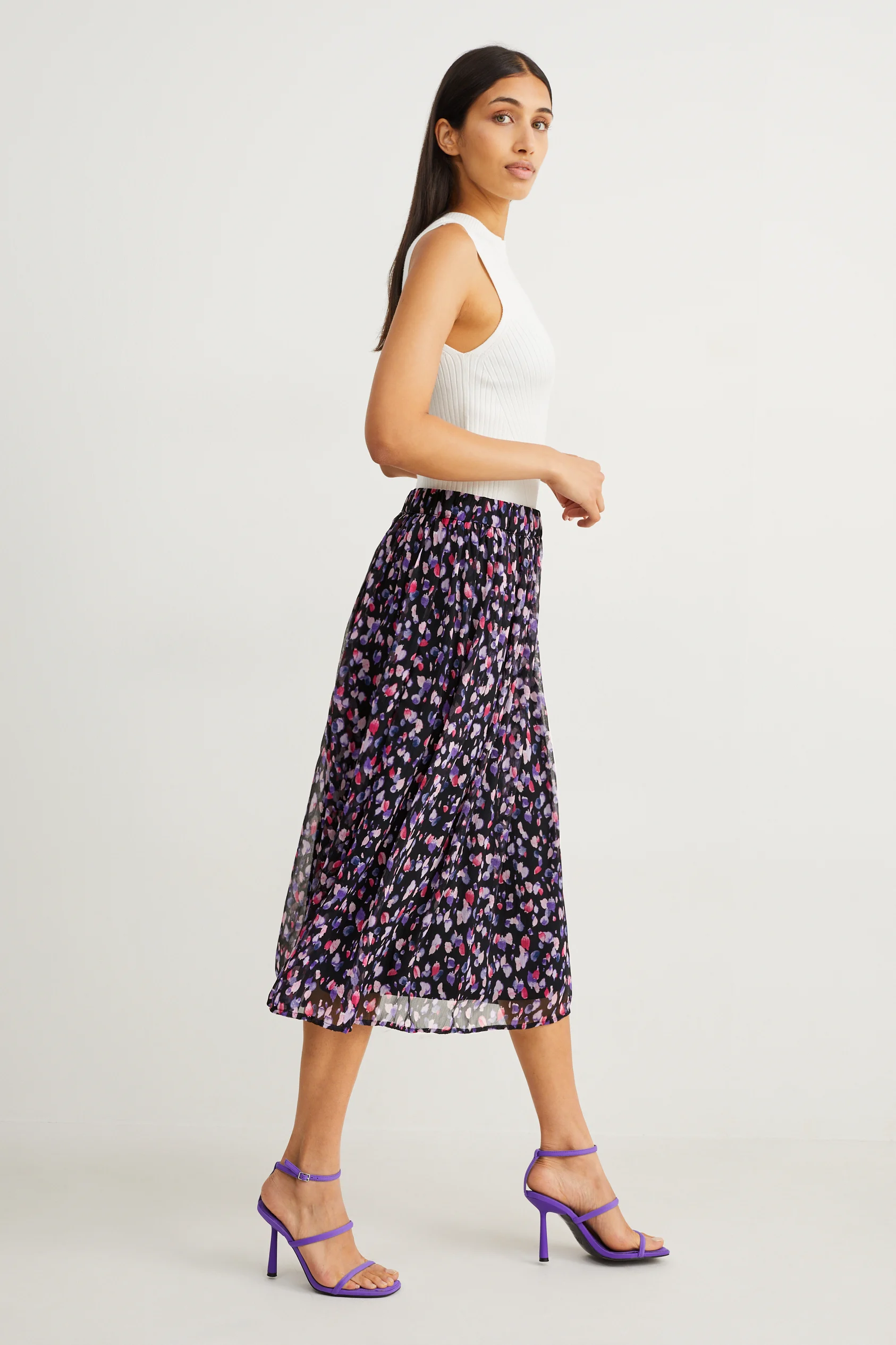 Chiffon skirt - patterned