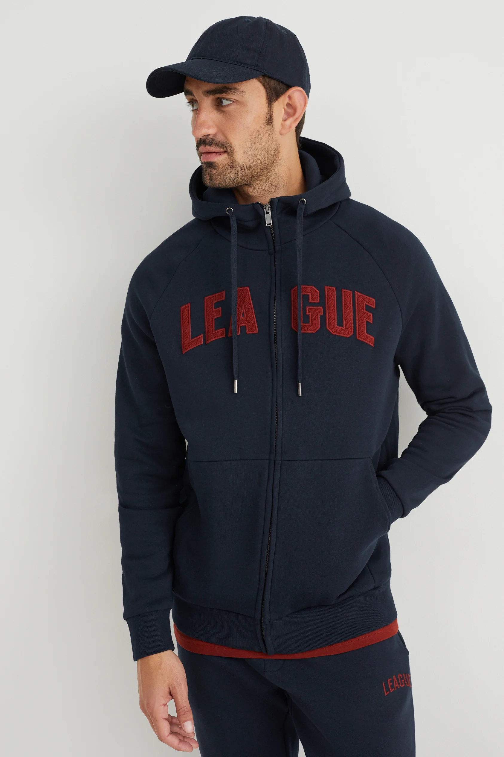 Zip-through hoodie