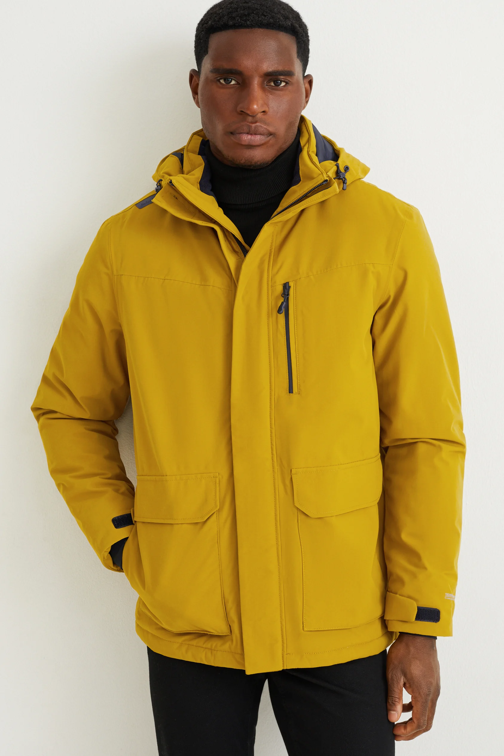 Rain jacket with hood