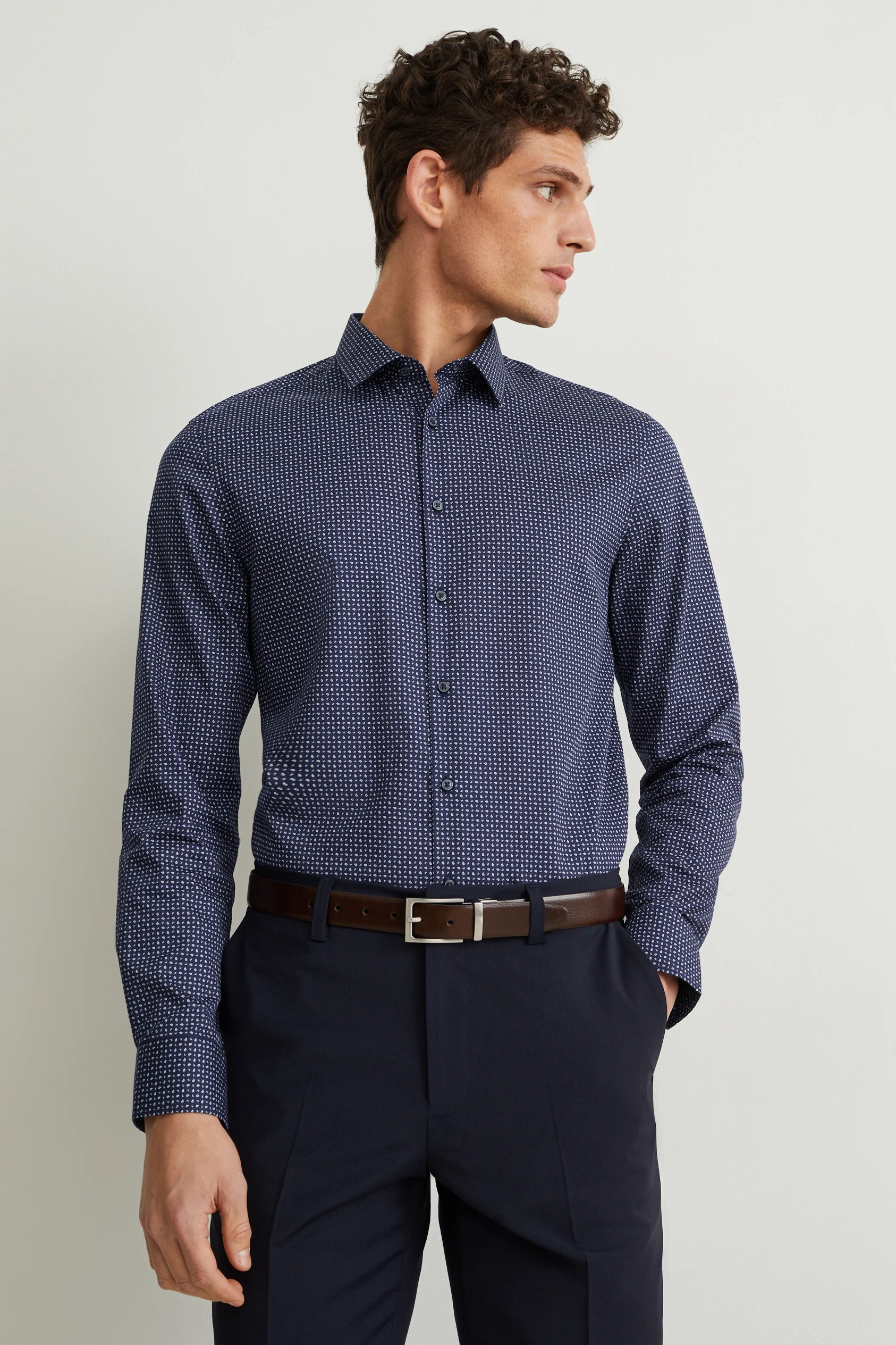 Business shirt - slim fit - Kent collar - easy-iron