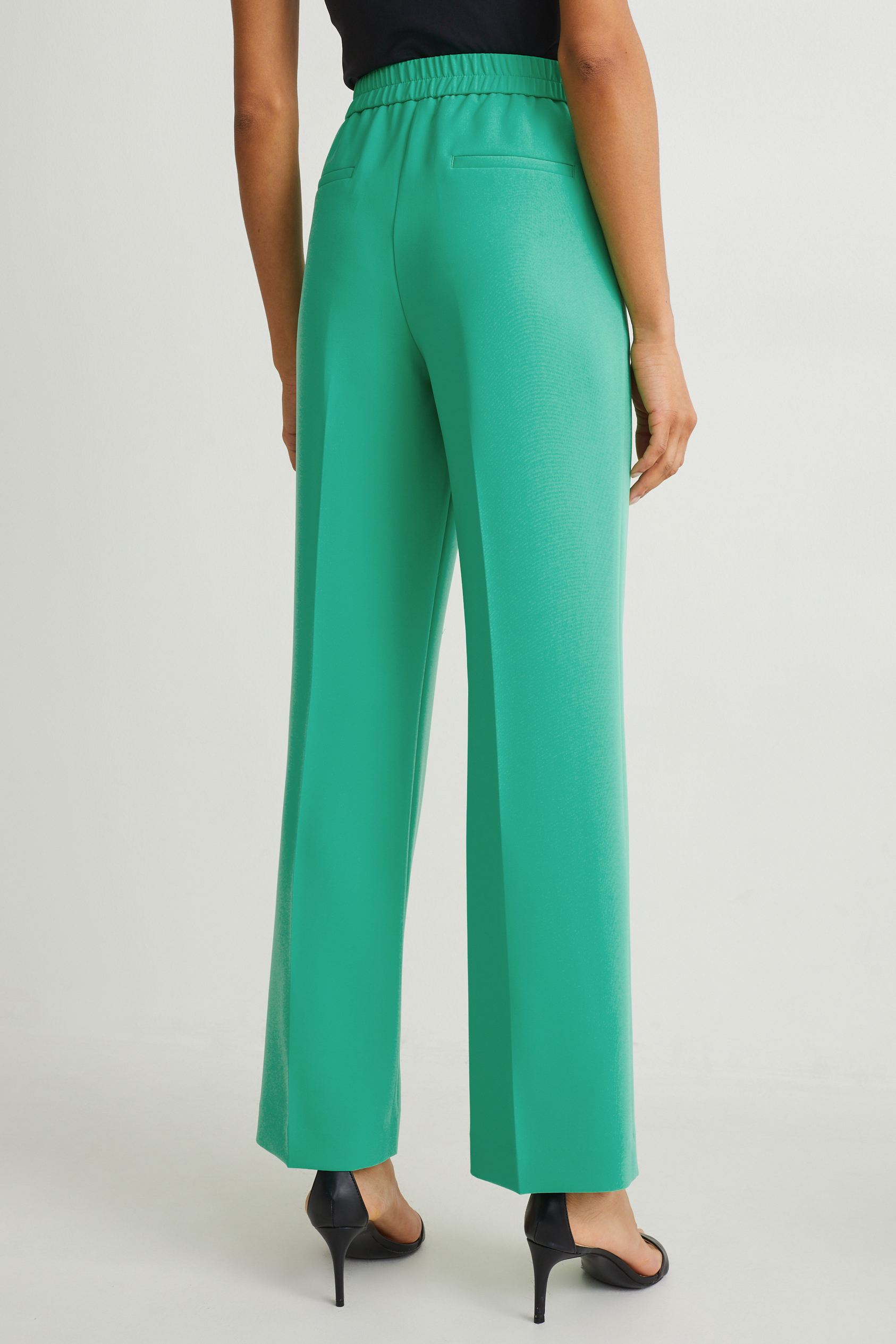Cloth trousers - mid-rise waist - straight fit