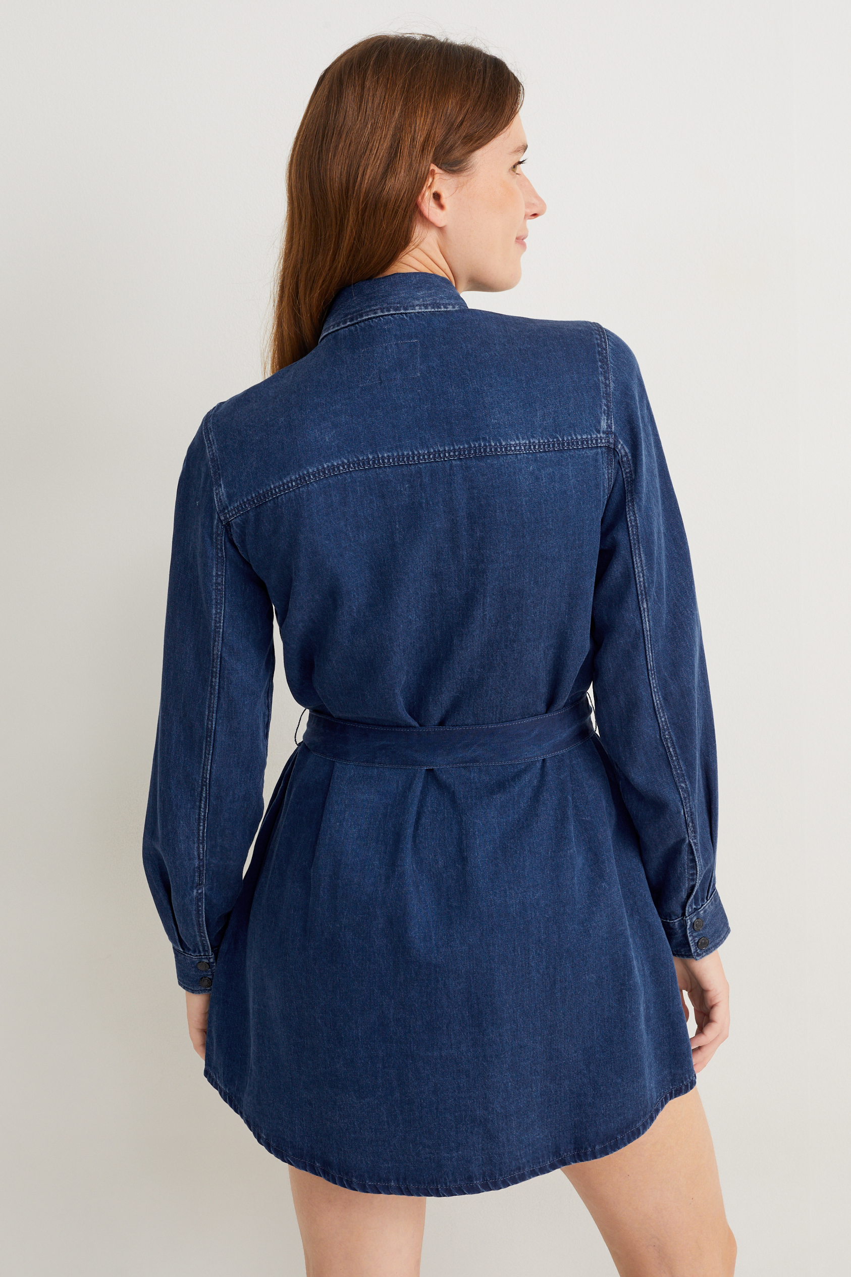 Denim shirt dress