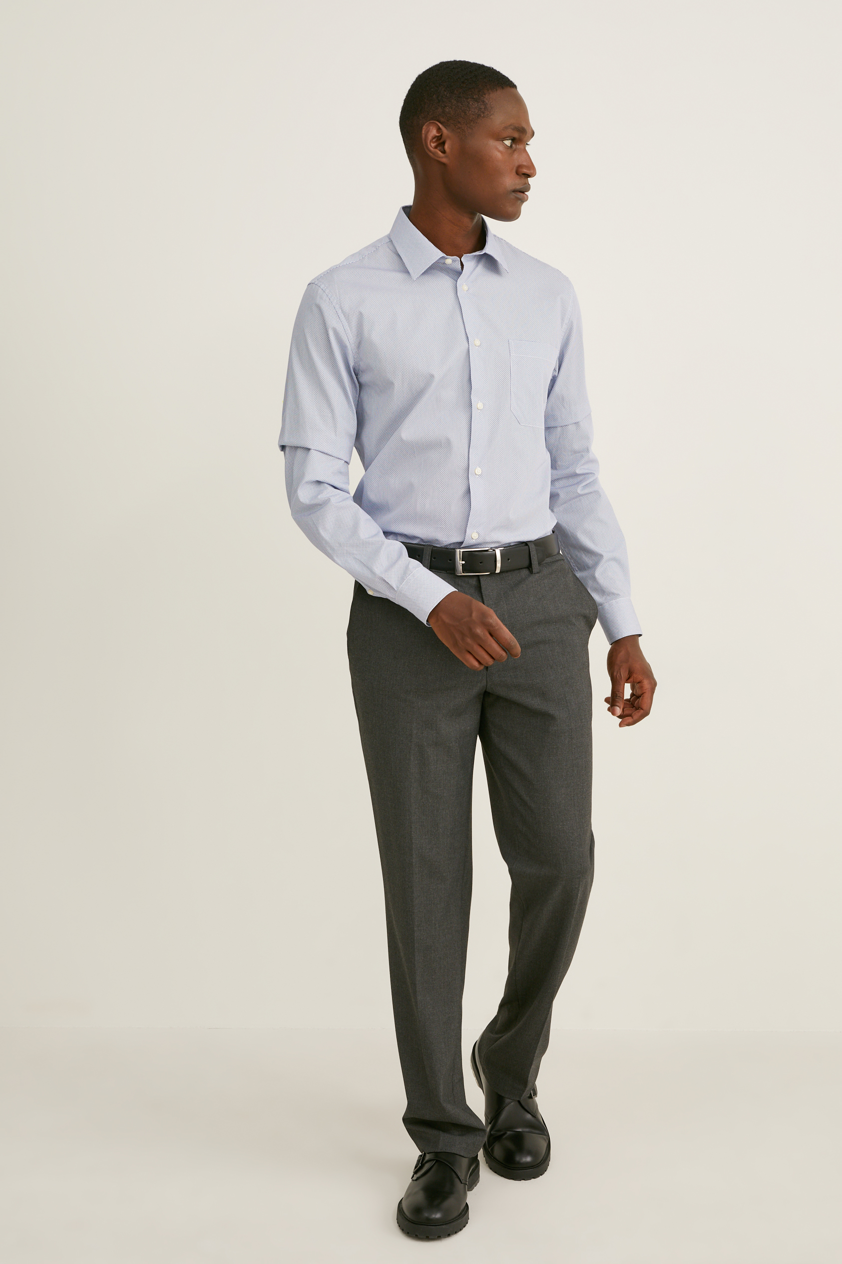 Business shirt - regular fit - Kent collar - extra-short sleeves