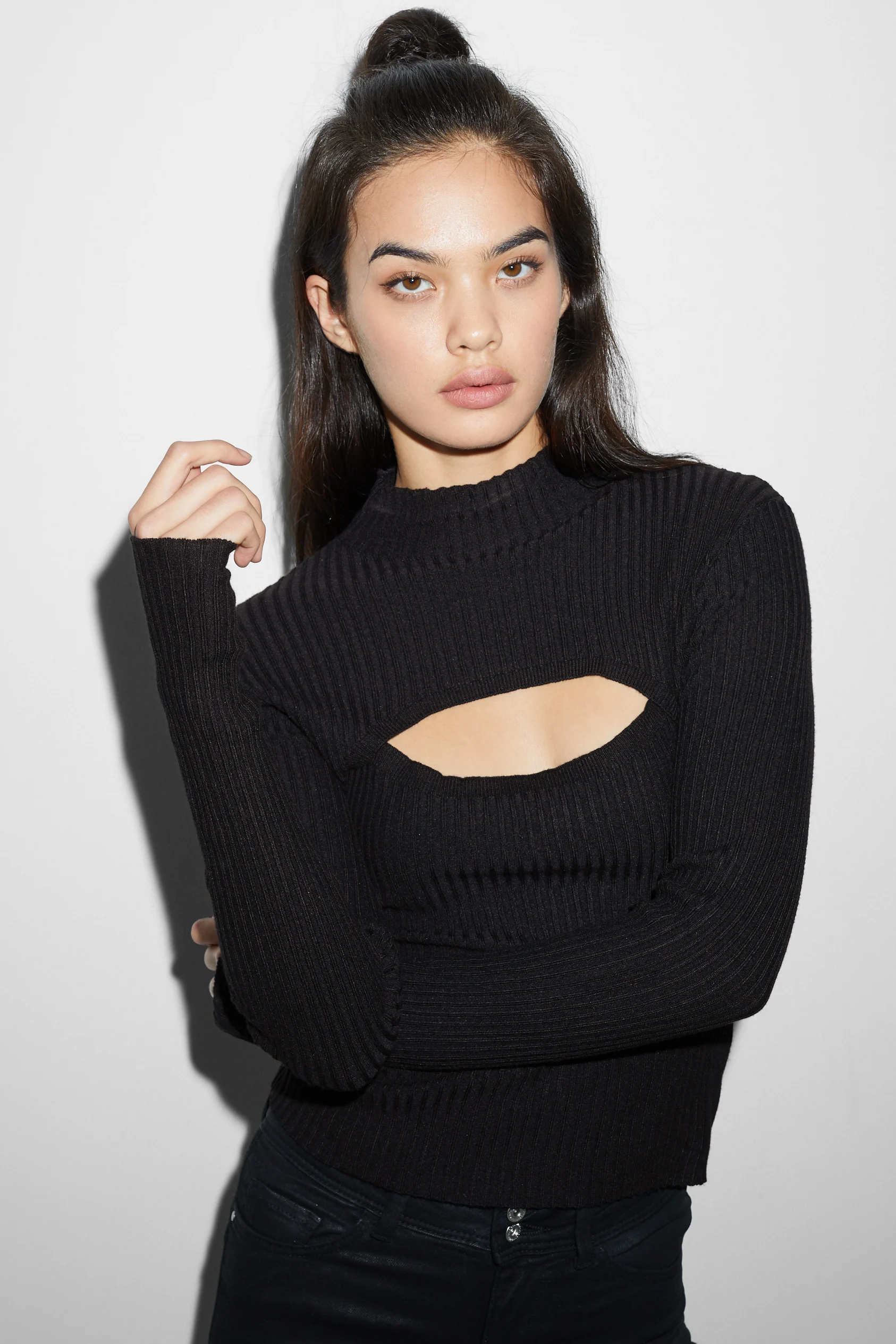 CLOCKHOUSE - jumper with band collar