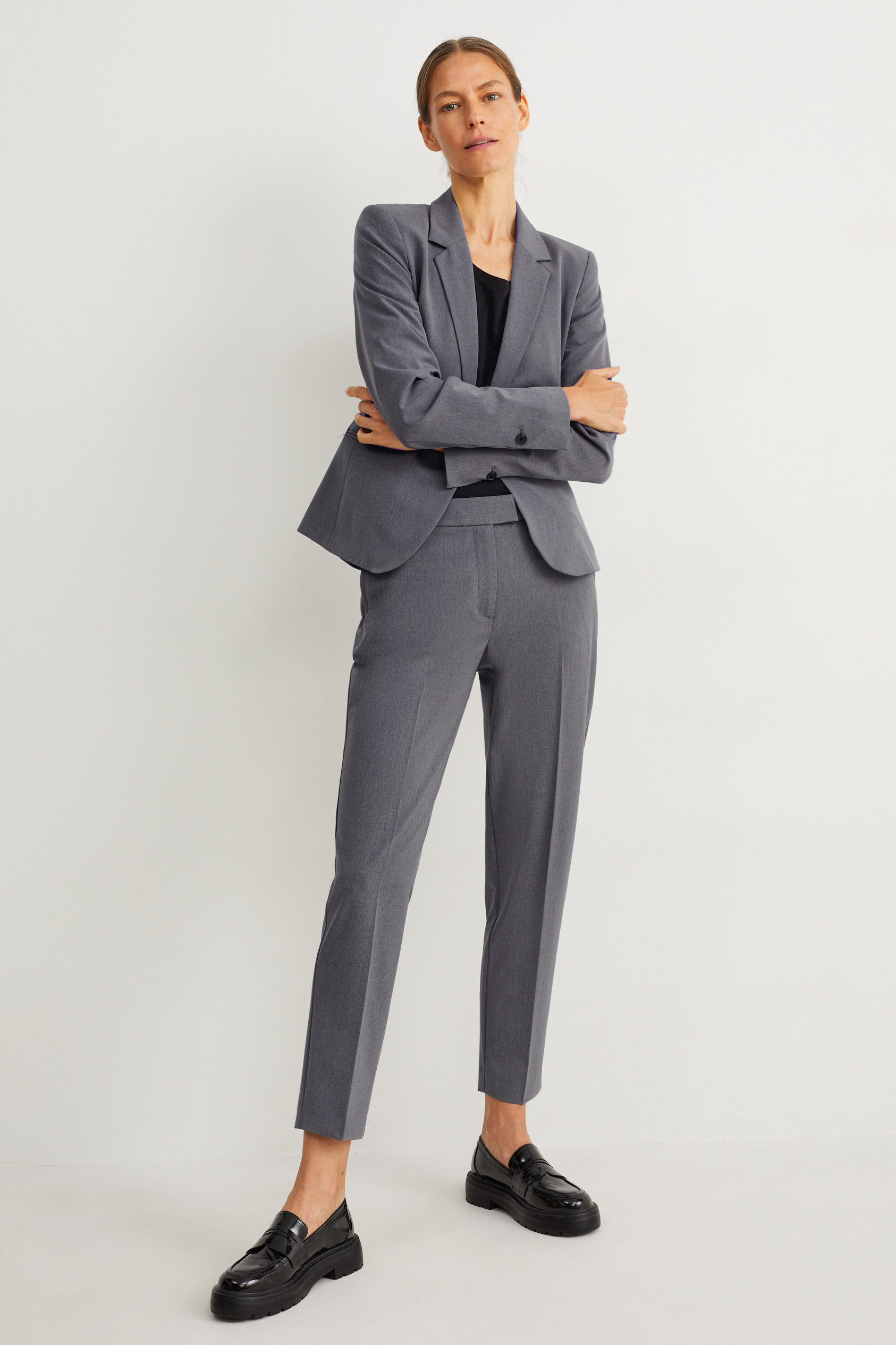 Business trousers - mid-rise waist - slim fit - Mix & match