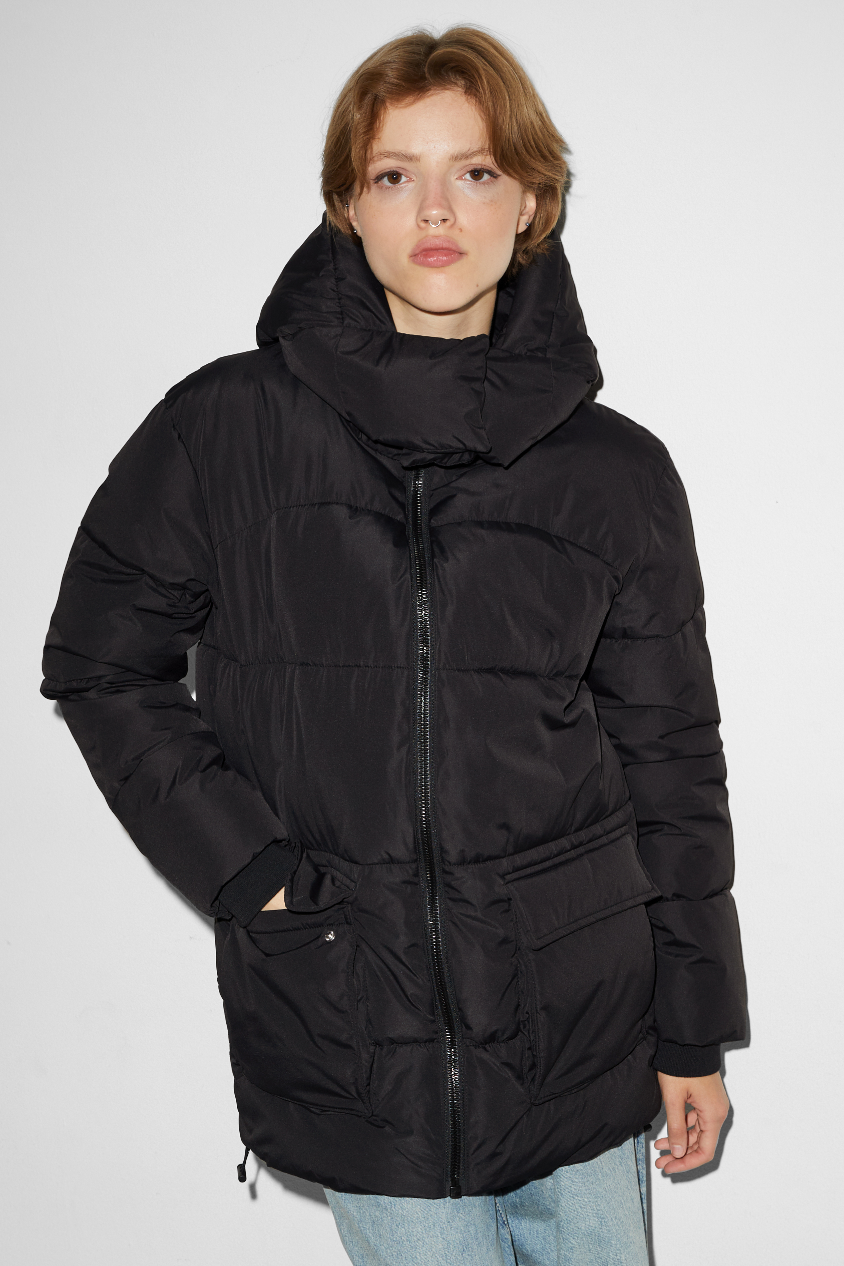 CLOCKHOUSE - quilted coat with hood